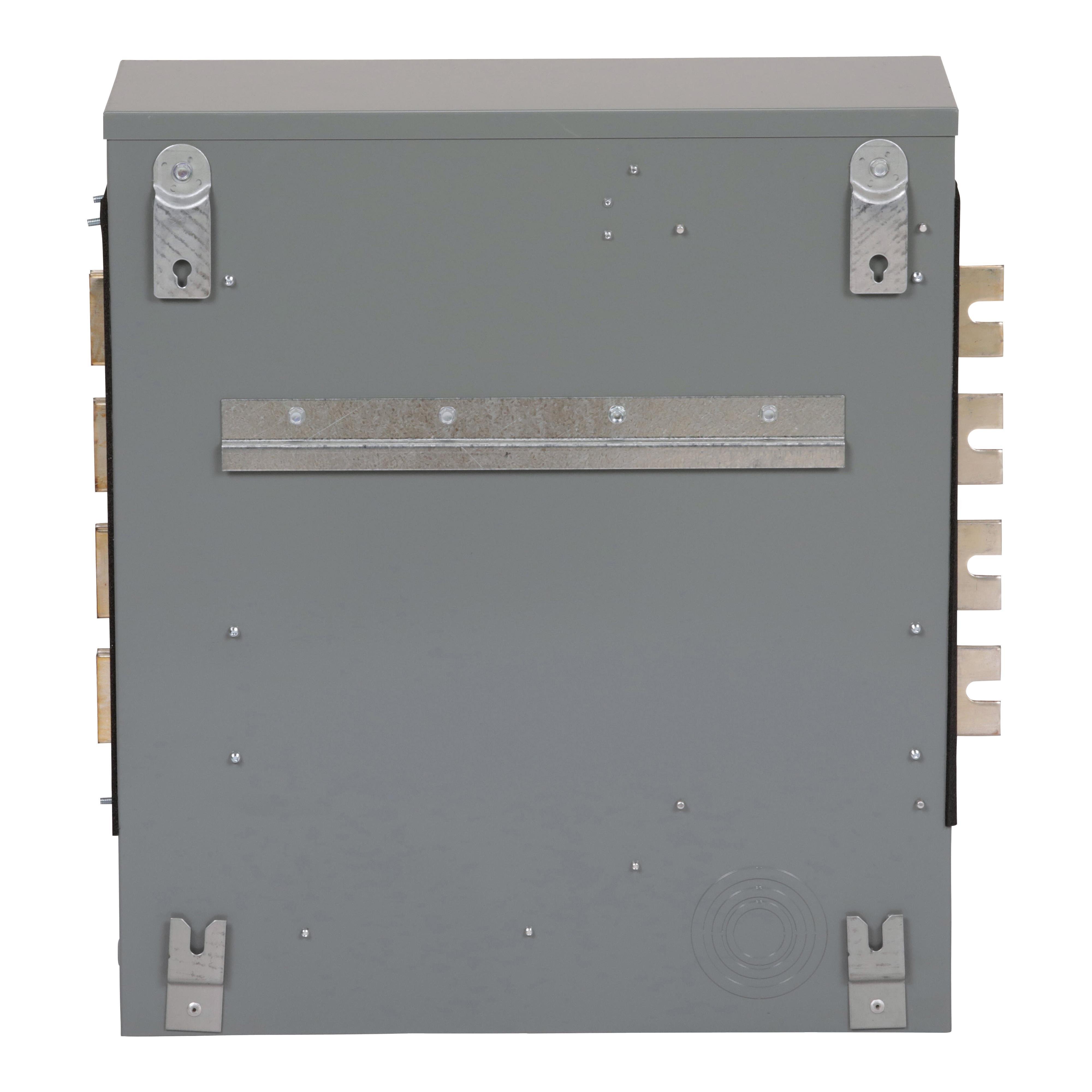 Picture of EZMT311225 - Branch unit, EZ Meter-Pak, 225A, 1 x 5 jaw socket, 208Y/120VAC, test block bypass, ringed, 1200A Al/Cu busbar