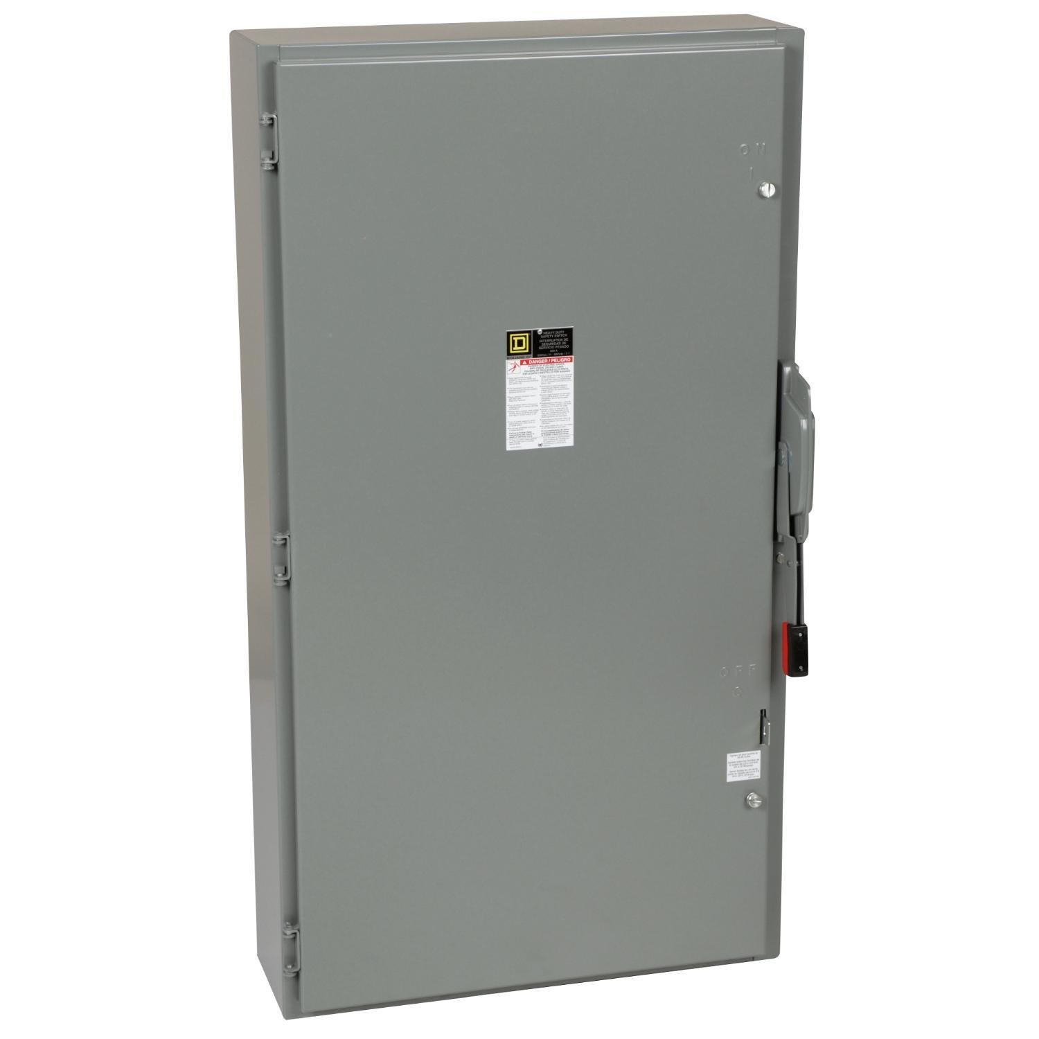 Picture of HU366 - Safety switch, heavy duty, non fusible, 600A, 3 wire, 3 pole, 500HP, 600V AC/DC, NEMA 1