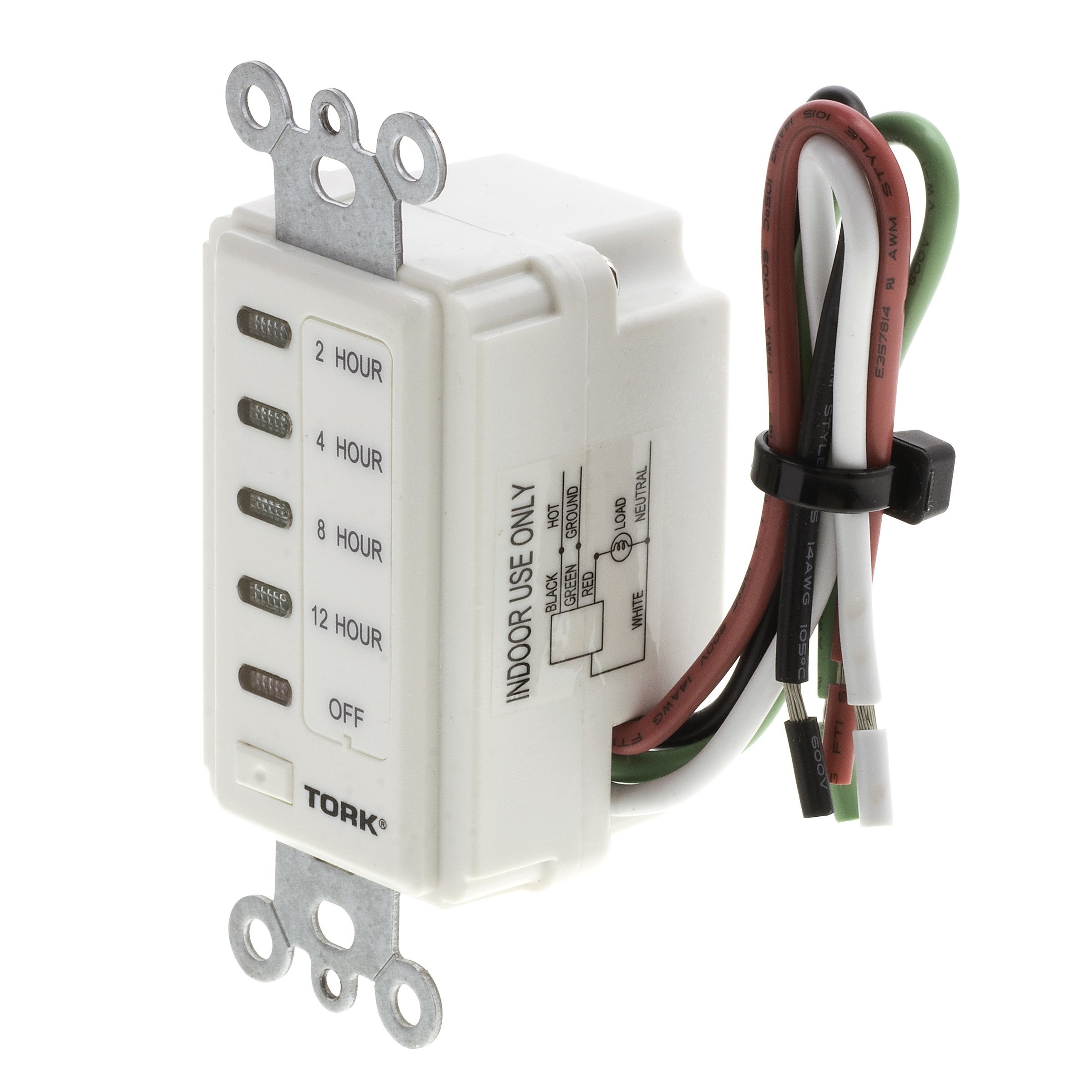 D212HW - 2/4/8/12 Hour Wall Sw Timer 120V White