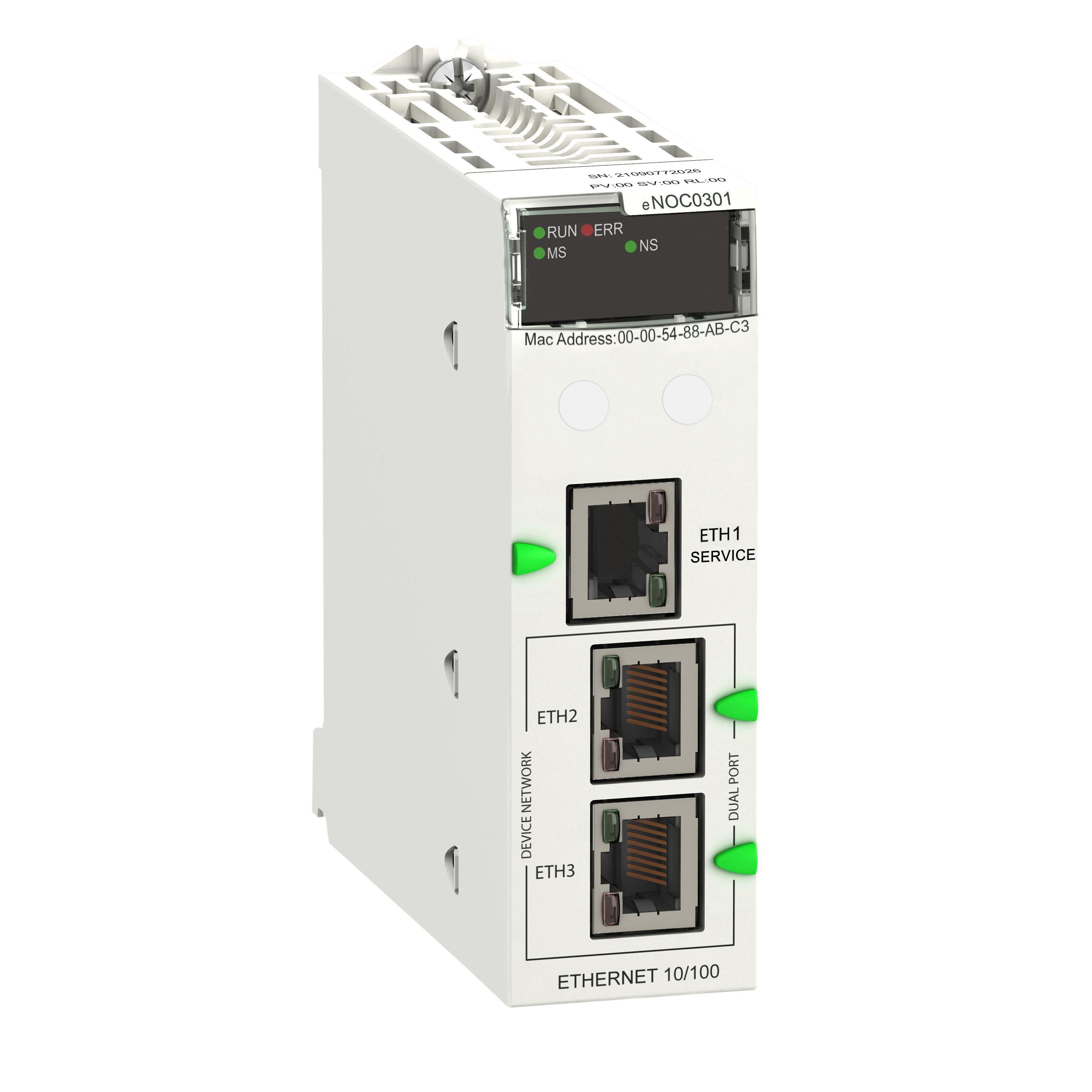 BMENOC0301 - network module, Modicon M580, Ethernet IP/Modbus TCP