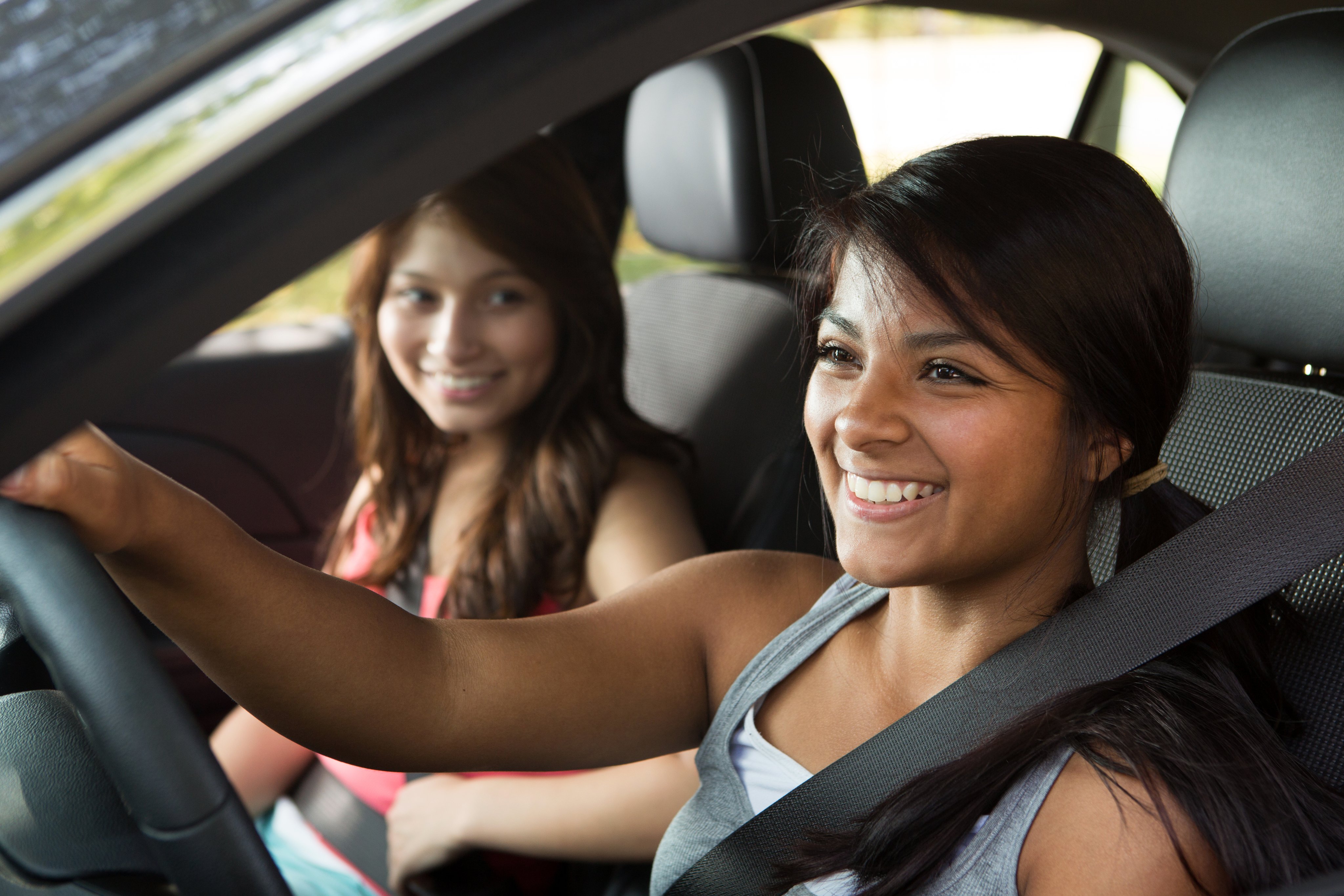 Teenagers driving
