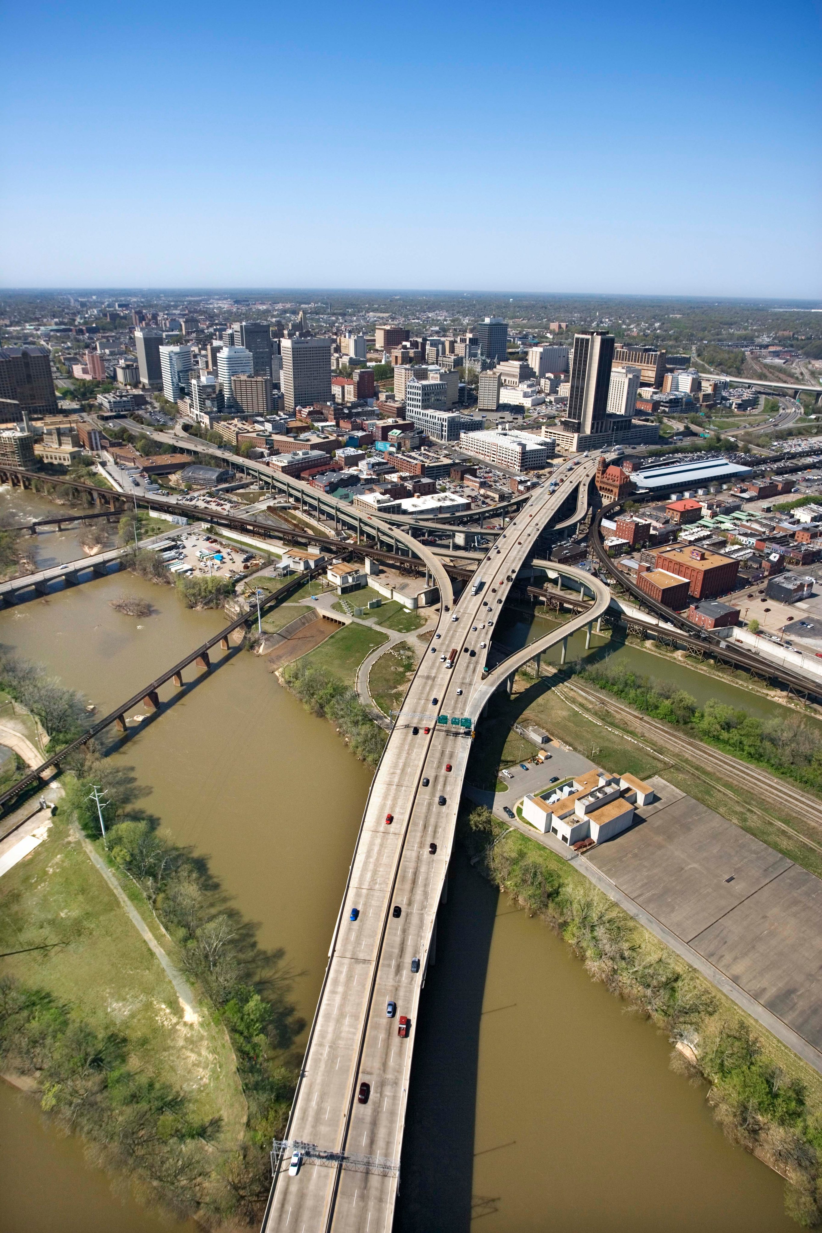 Aerial view of Richmond, Virginia