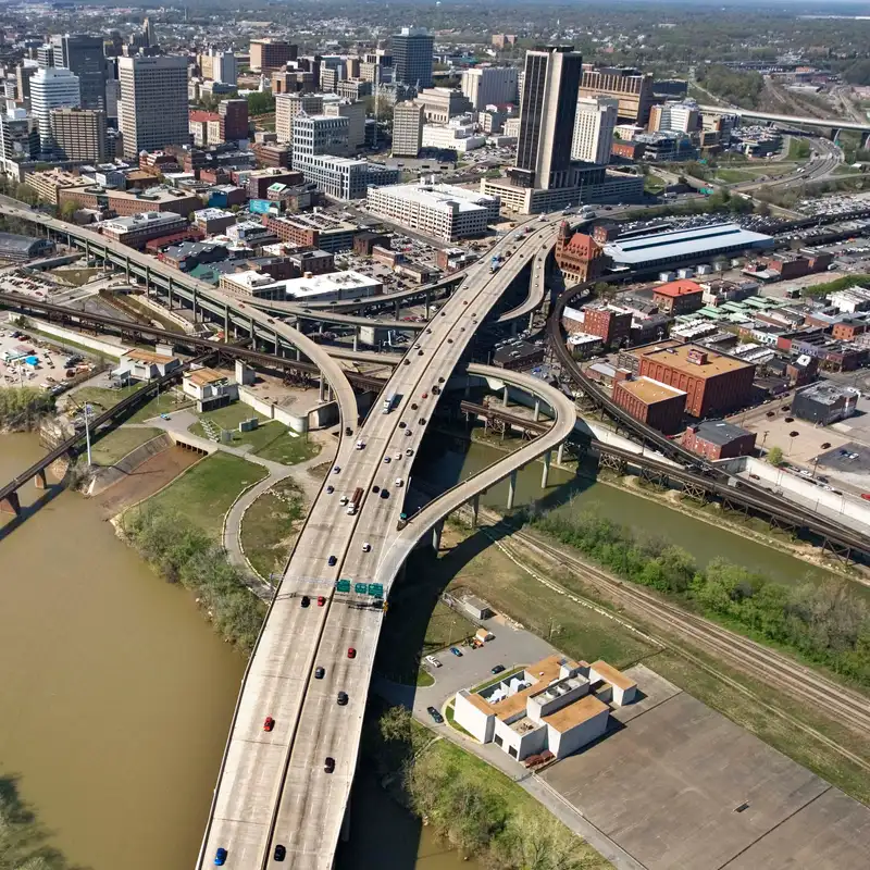 Aerial view of Richmond, Virginia