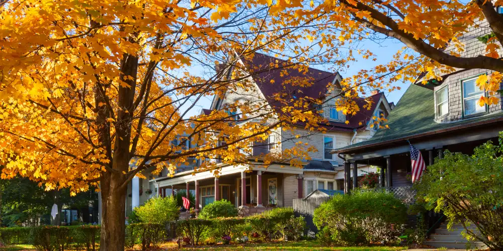 Old homes in the Elmwood Village neighborhood of Buffalo, New York
