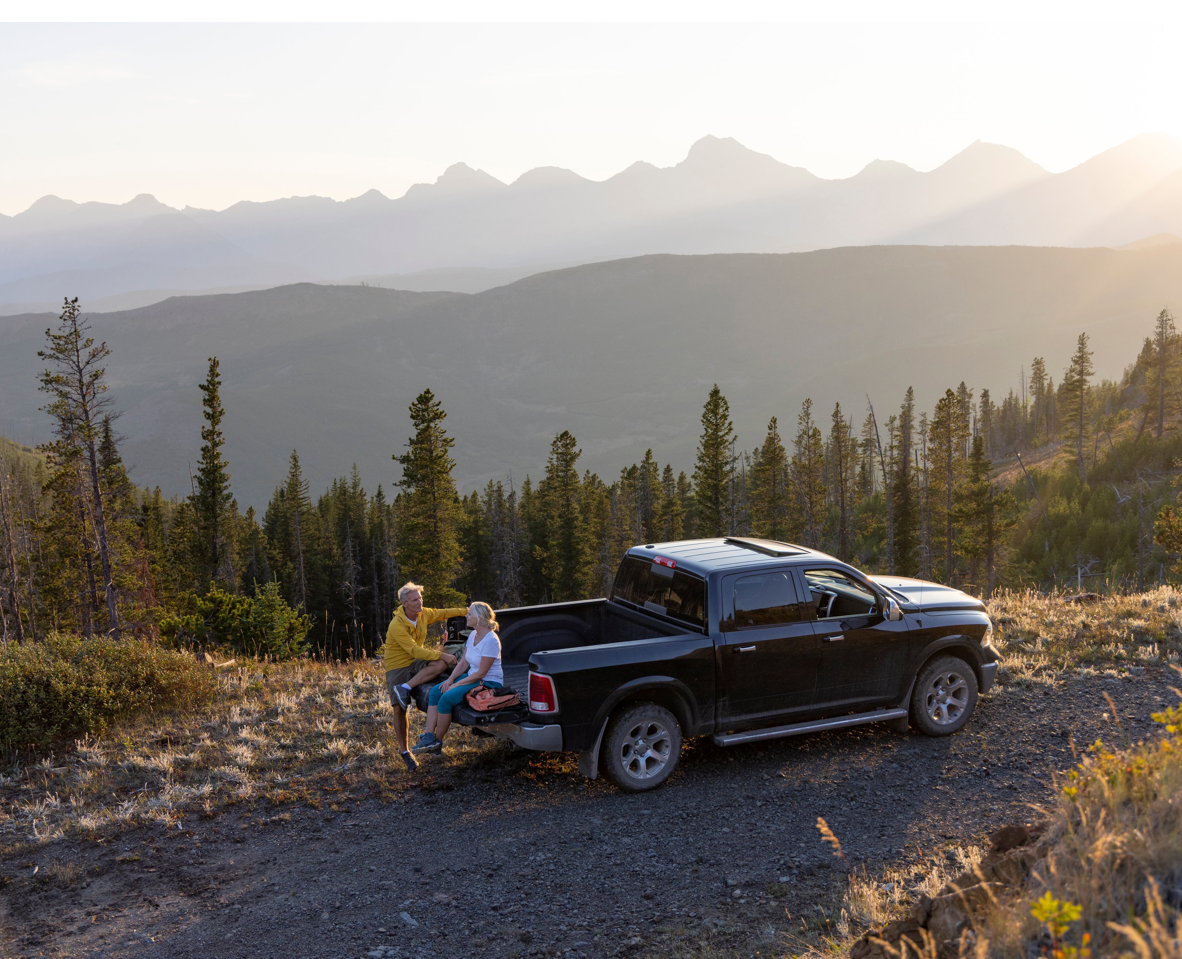 Toyota Tundra parked in the dirt