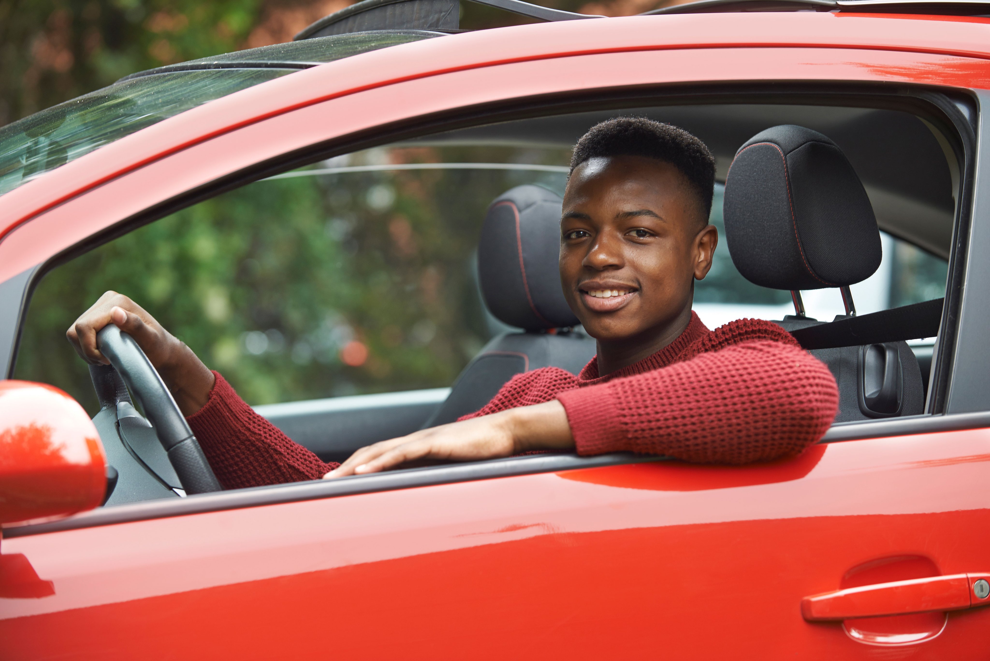 Young student driver