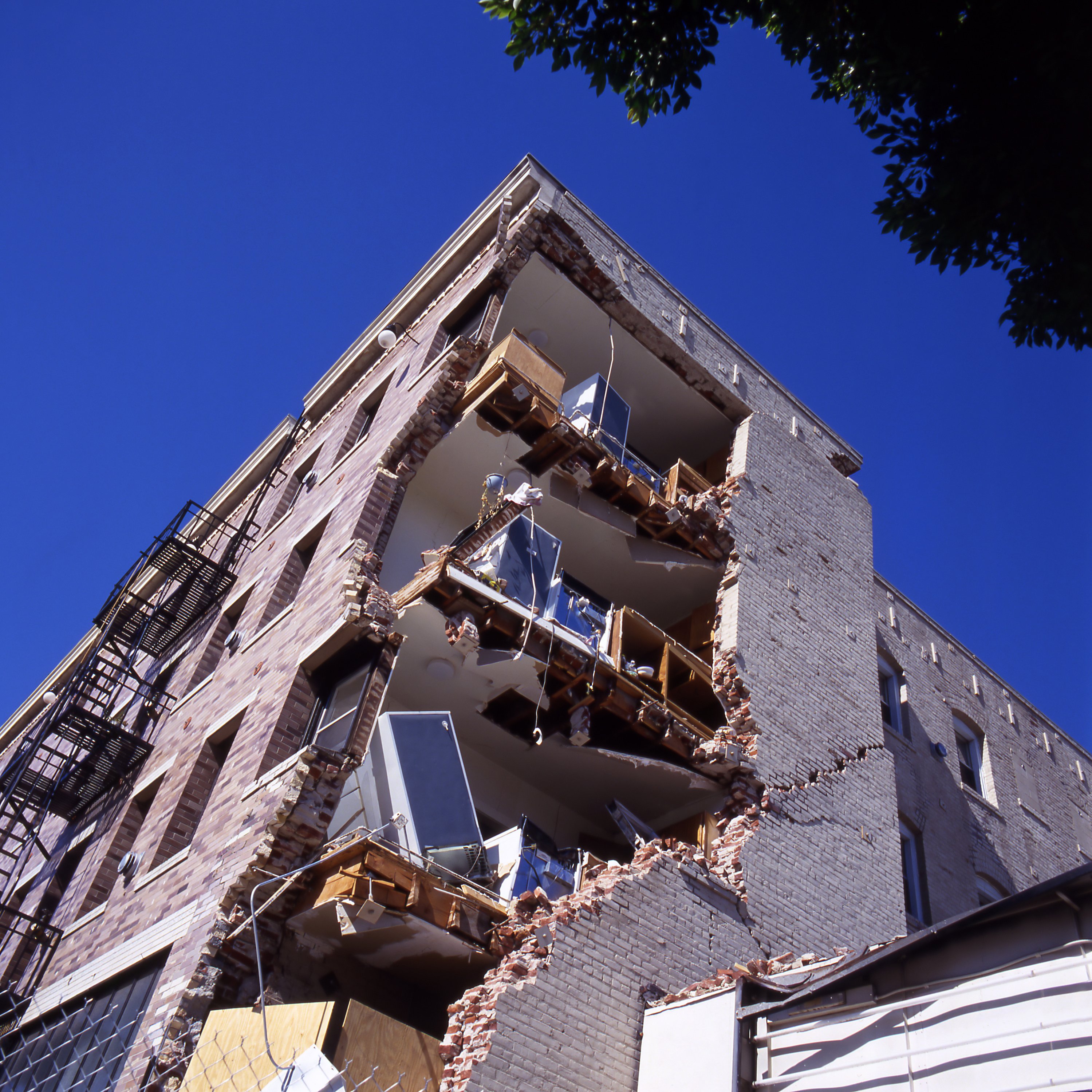 Crumbled building