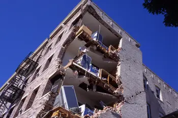 Crumbled building
