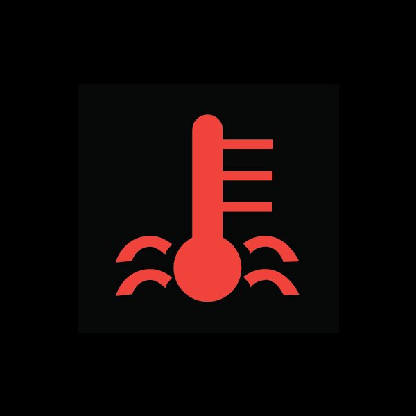 Engine temperature warning light