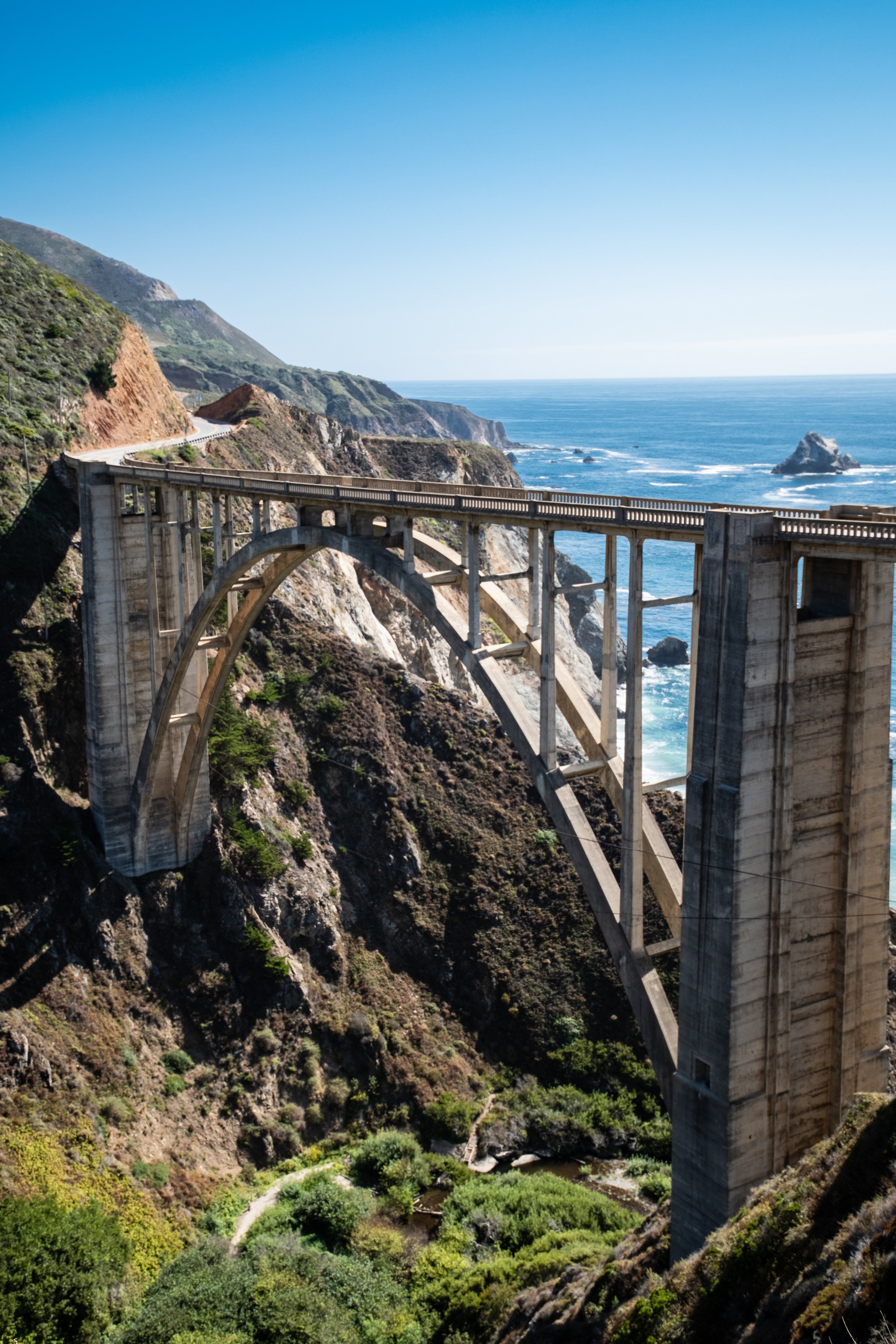 Bixby Bridge along Route 1 on the coast of California