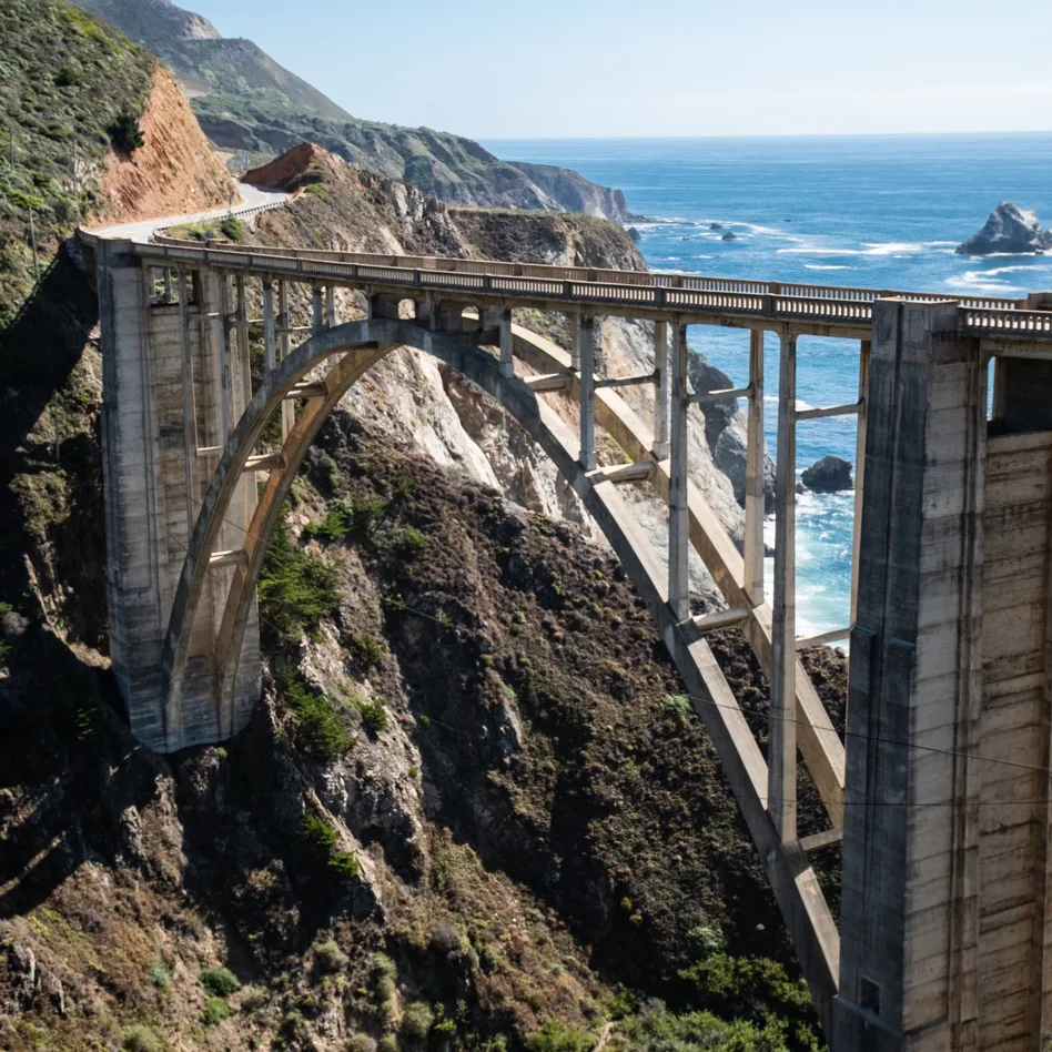 Bixby Bridge along Route 1 on the coast of California