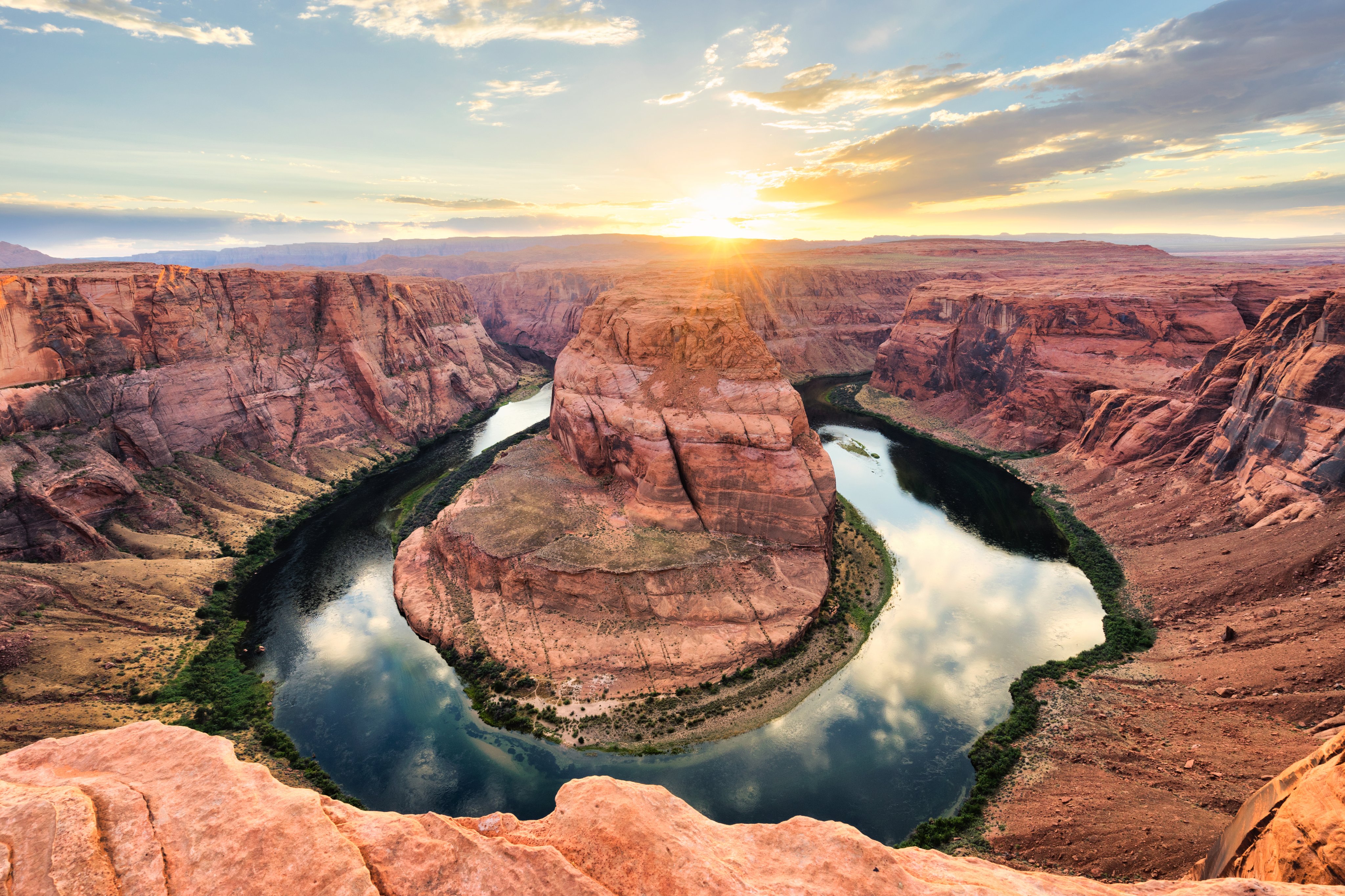 Horseshoe Bend At Sunset - Colorado River, Arizona