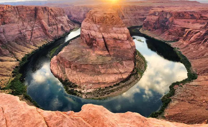 Horseshoe Bend At Sunset - Colorado River, Arizona