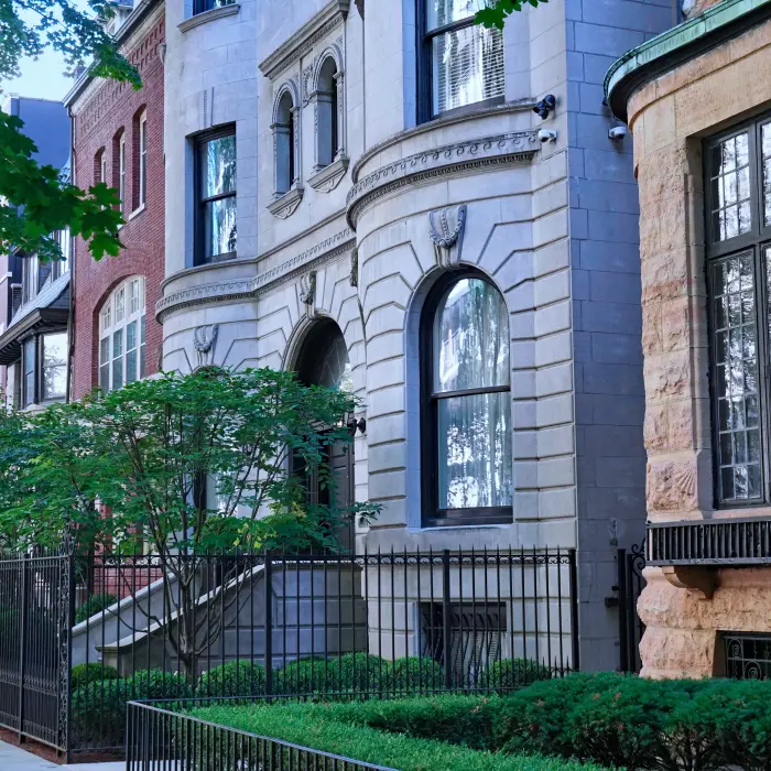 Multiple condos down a neighborhood street