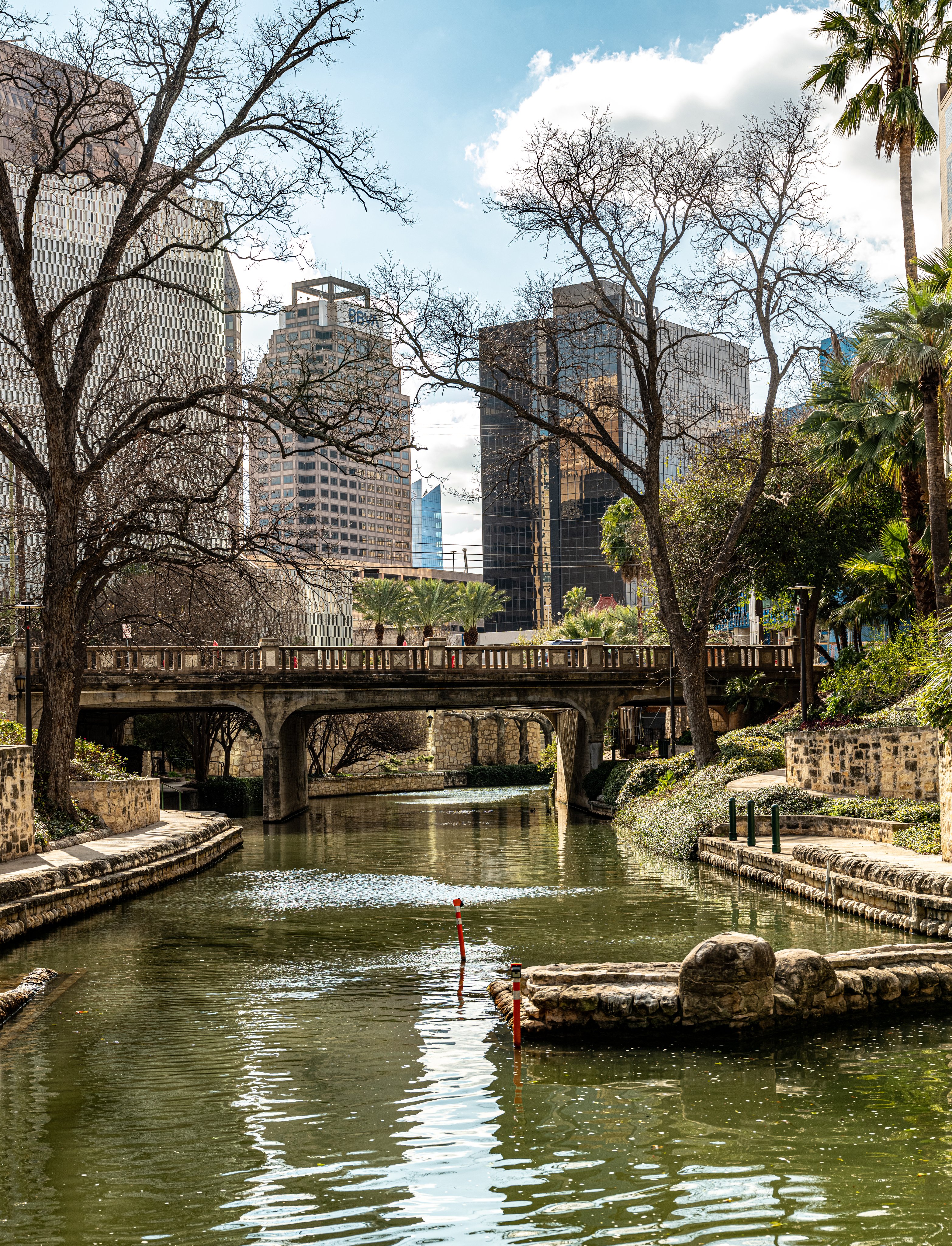 Exterior of River Walk in downtown San Antonio. 