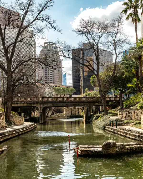 Exterior of River Walk in downtown San Antonio