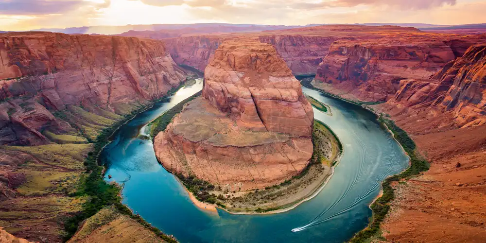 Horseshoe Bend At Sunset