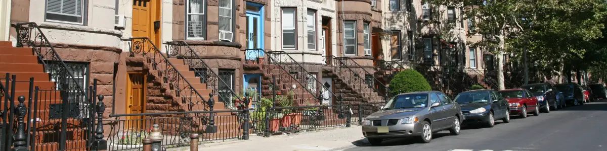 Row house apartments in Sunset Park, Brooklyn, NY