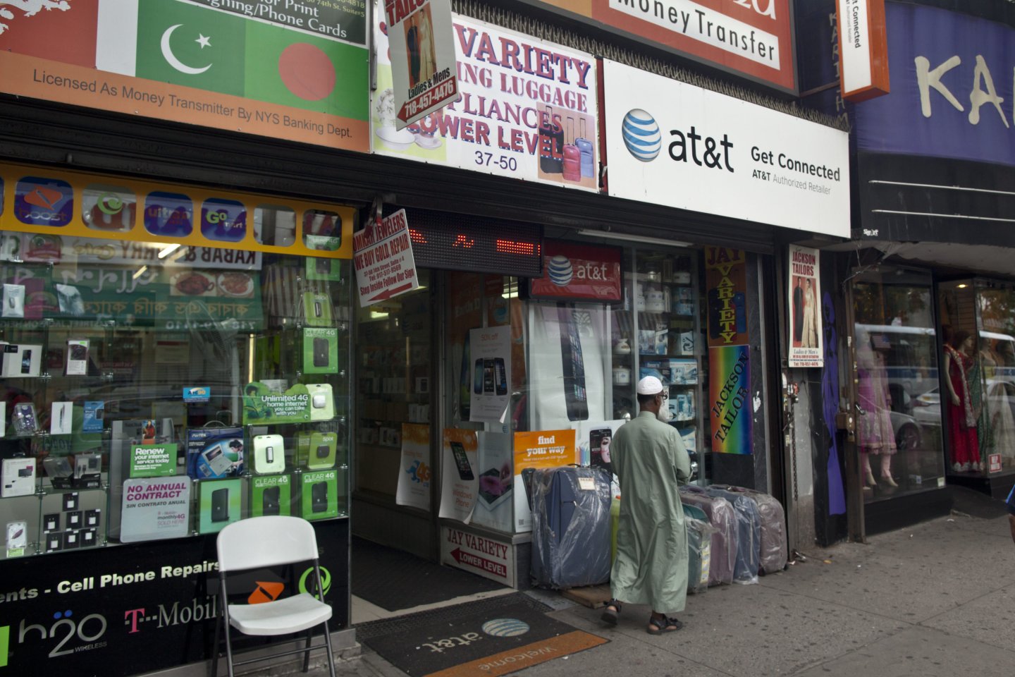Exterior of Lhasa Fast Food in Jackson Heights, NYC