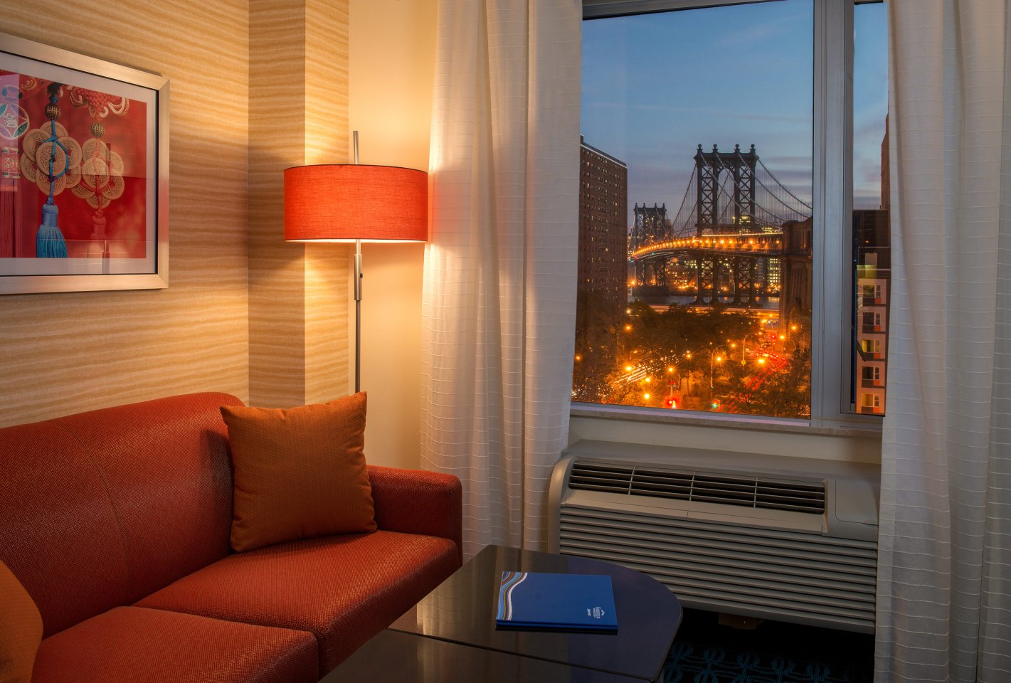 view of bridge at dusk at Fairfield Inn & Suites New York Manhattan/Downtown East