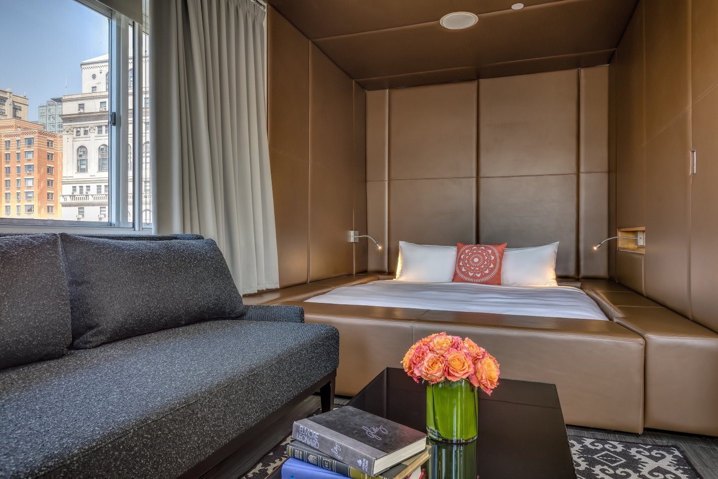 guest room at NU Hotel