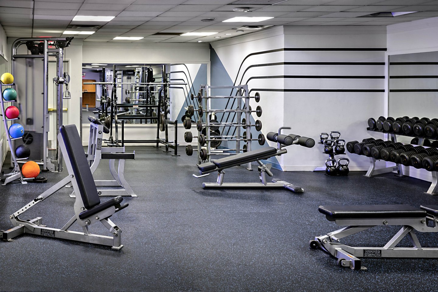 Fitness area at the Sheraton New York Time Square hotel, in Manhattan