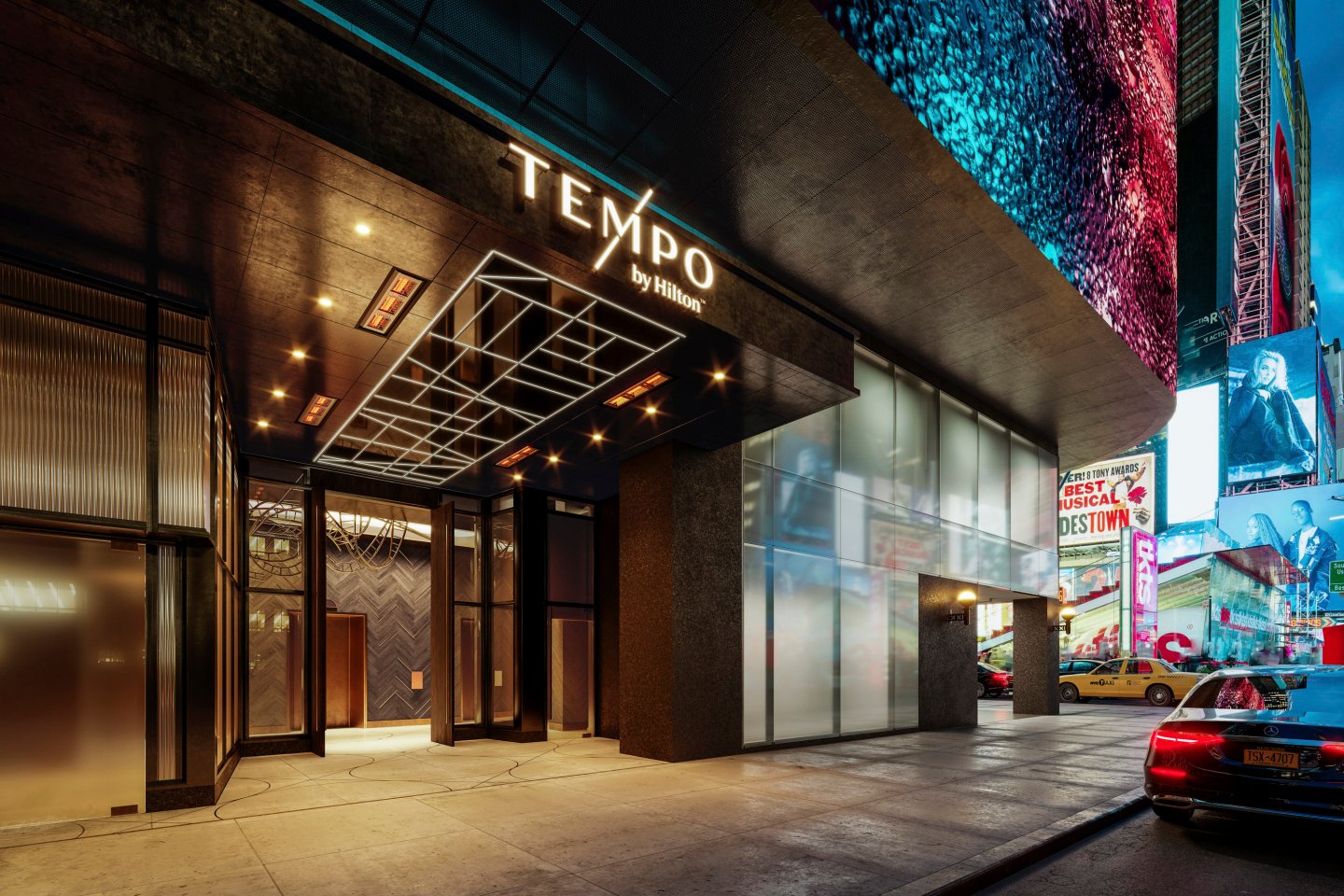 Exterior of Tempo by Hilton New York Times Square
