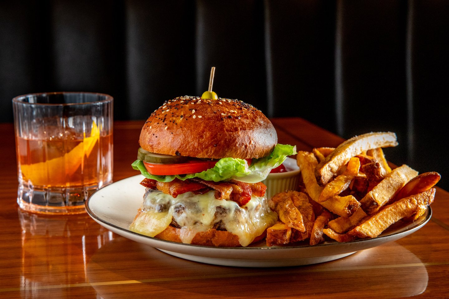 Great Jones Burger + Old Fashioned