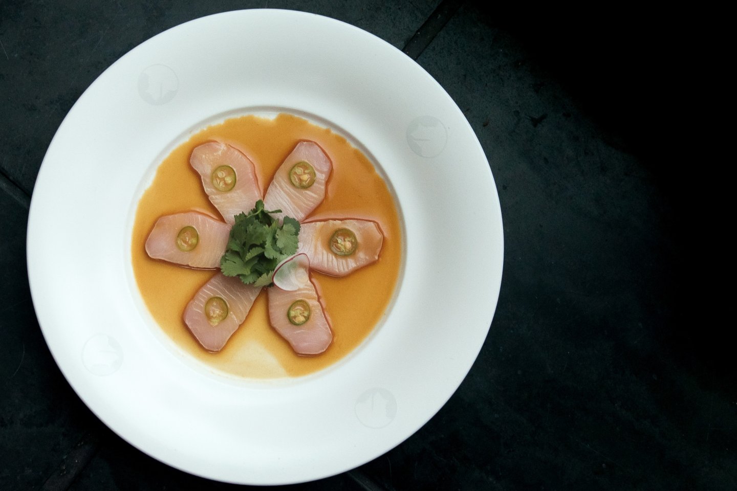 Yellowtail Jalapeno Sashimi at Nobu Fifty Seven Restaurant, Manhattan, NYC