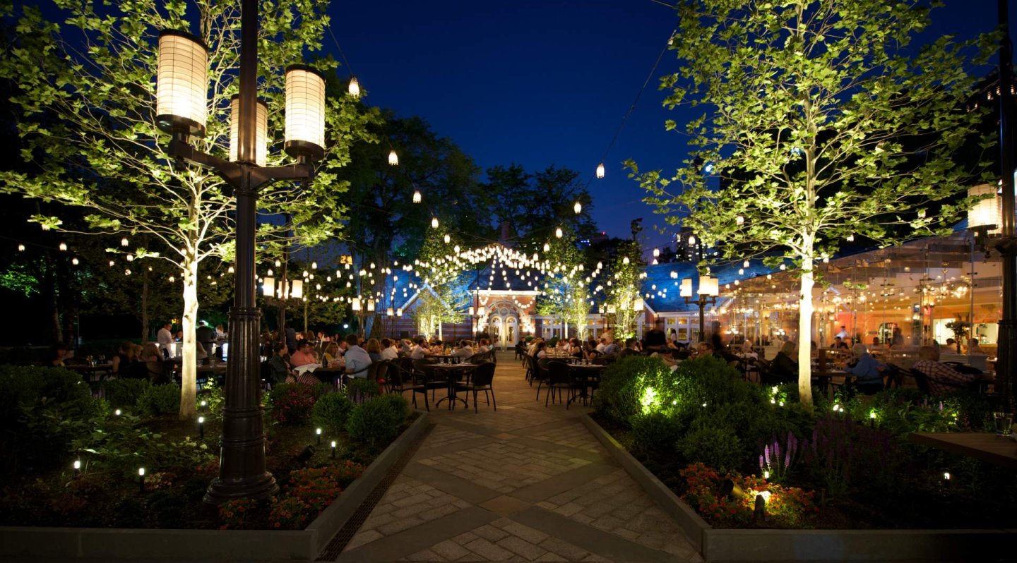 Tavern on the Green at night in Manhattan, NYC