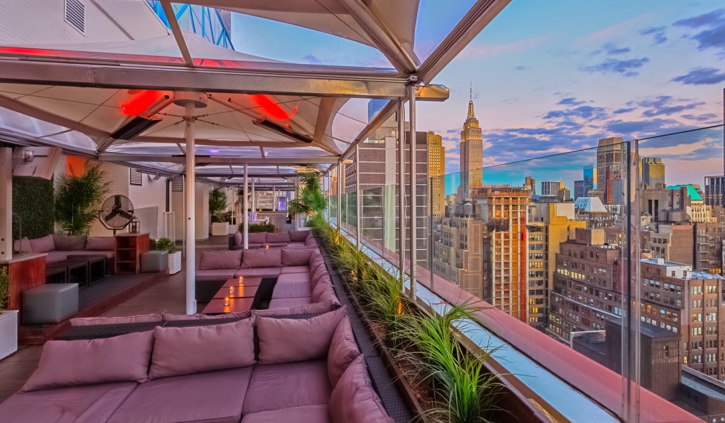 Sky Room Times Square patio interior
