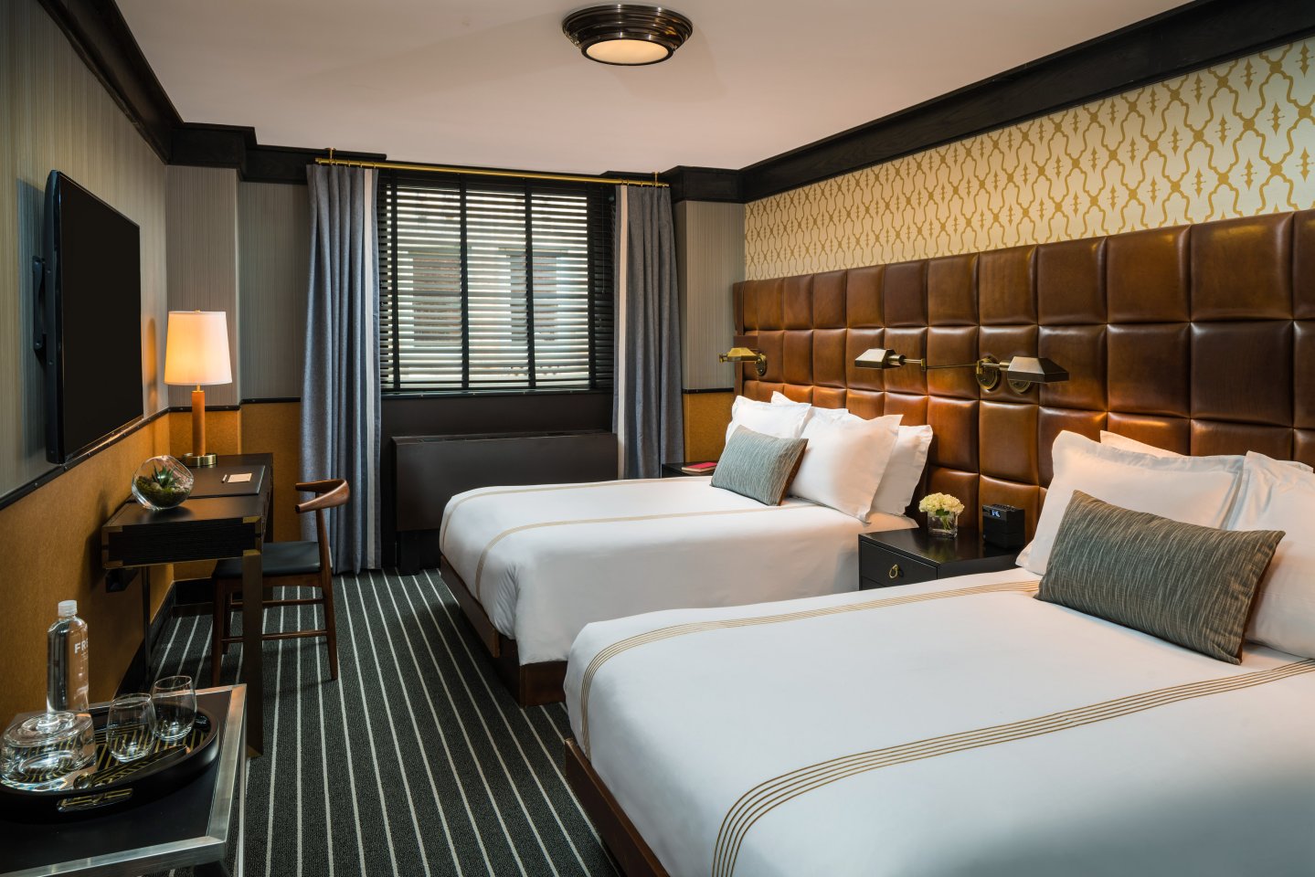 deluxe double room at Gild Hall–a Thompson Hotel