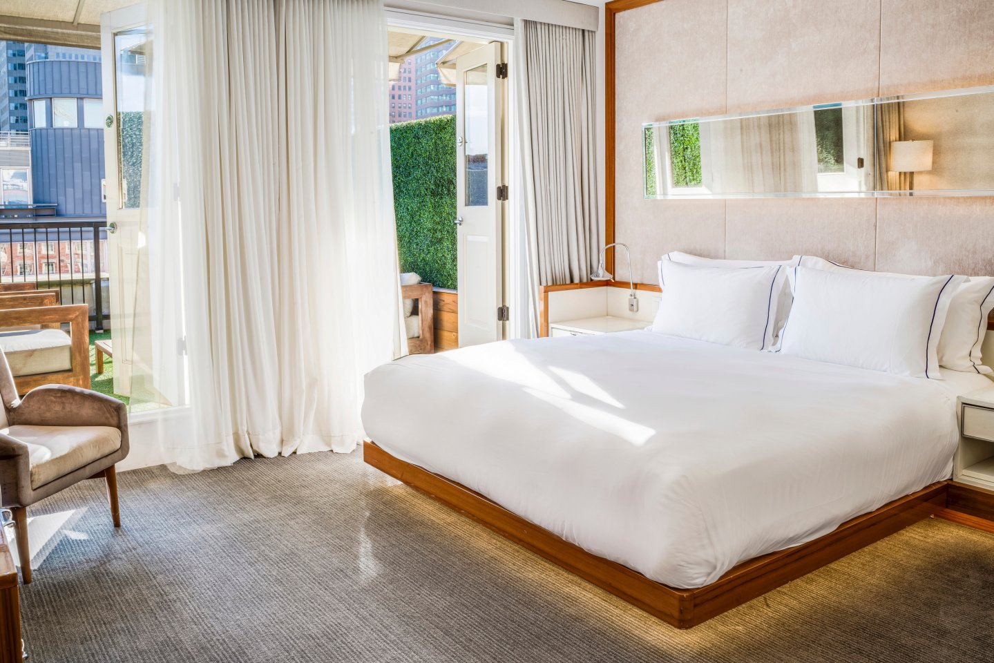 Interior of 33 Seaport Hotel Room