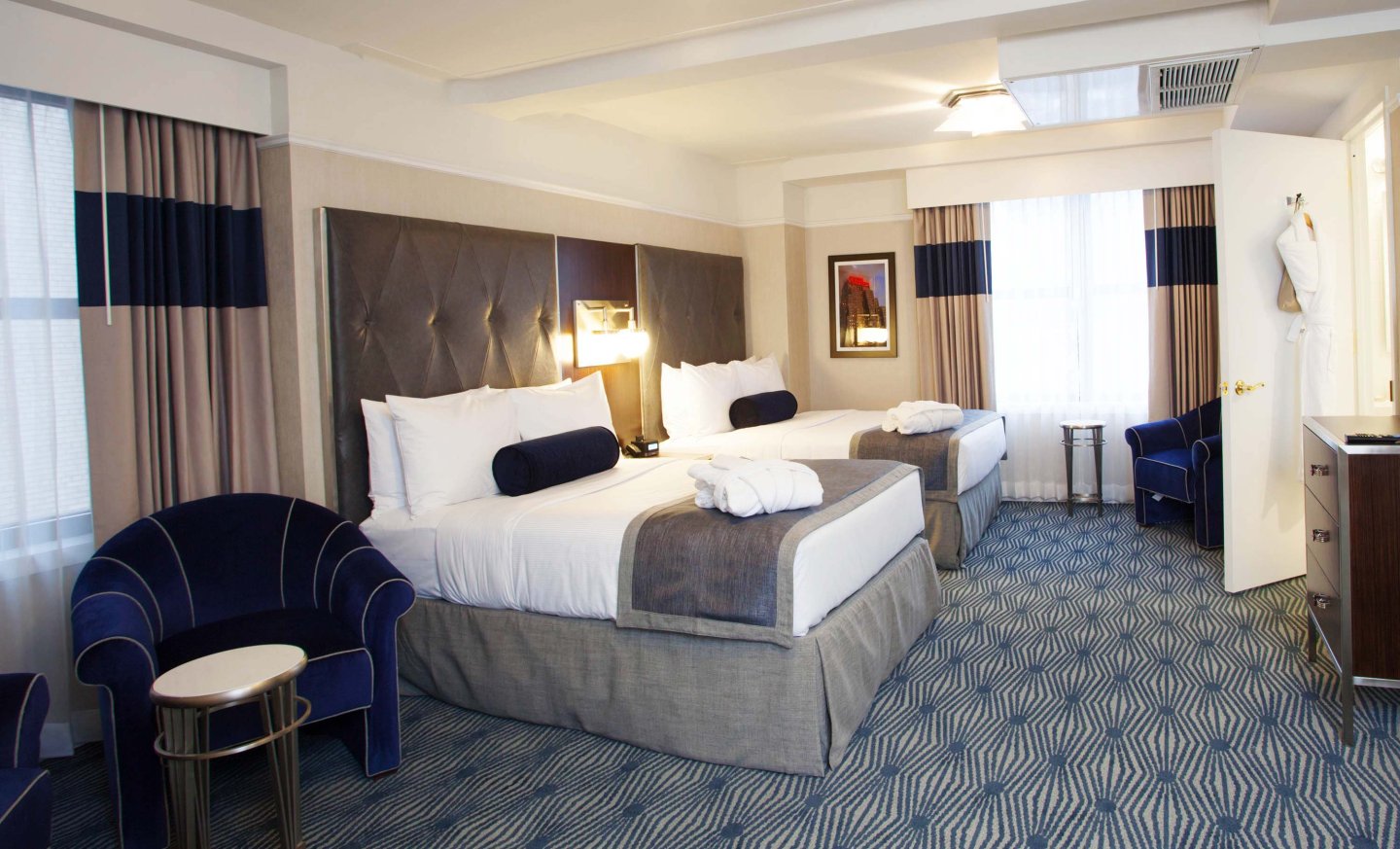 Double double guest room at Wyndham New Yorker Hotel