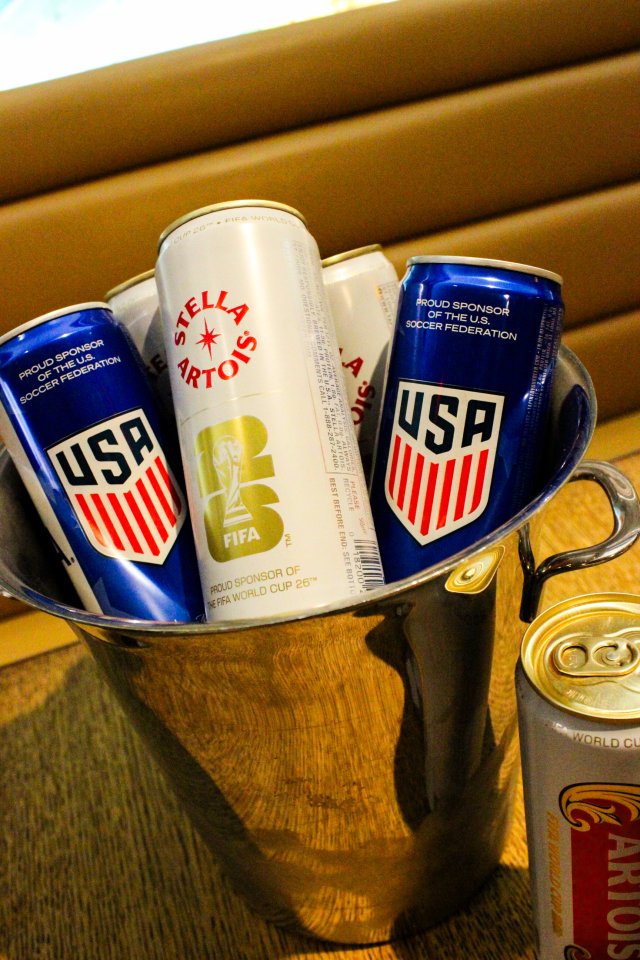 beer cans in a bucket