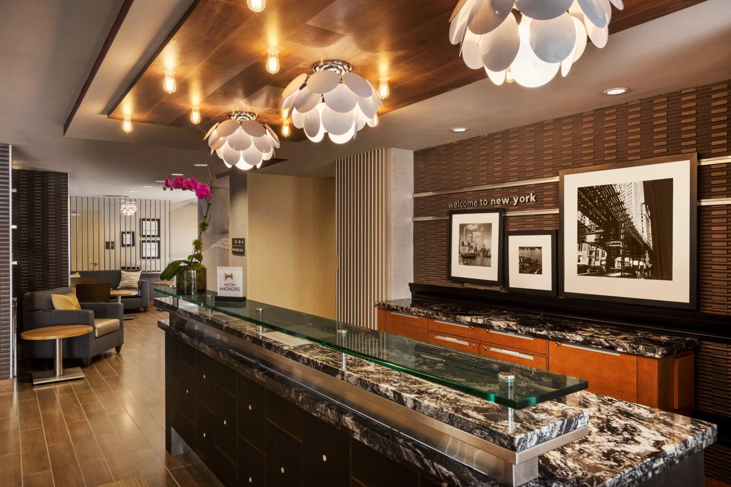 Pearl lobby at Hampton Inn Manhattan Downtown
