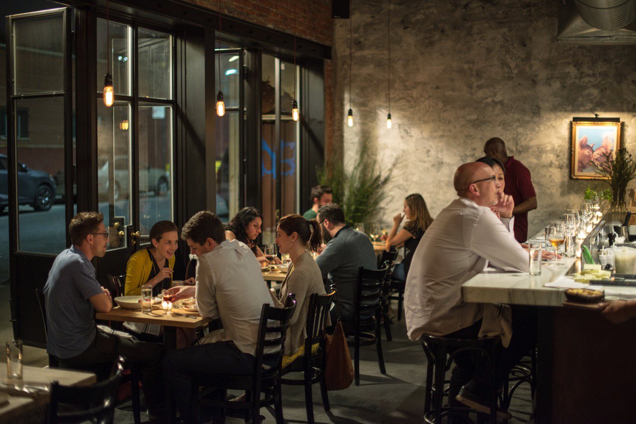 dining room and bar at Freek’s Mill in Gowanus
