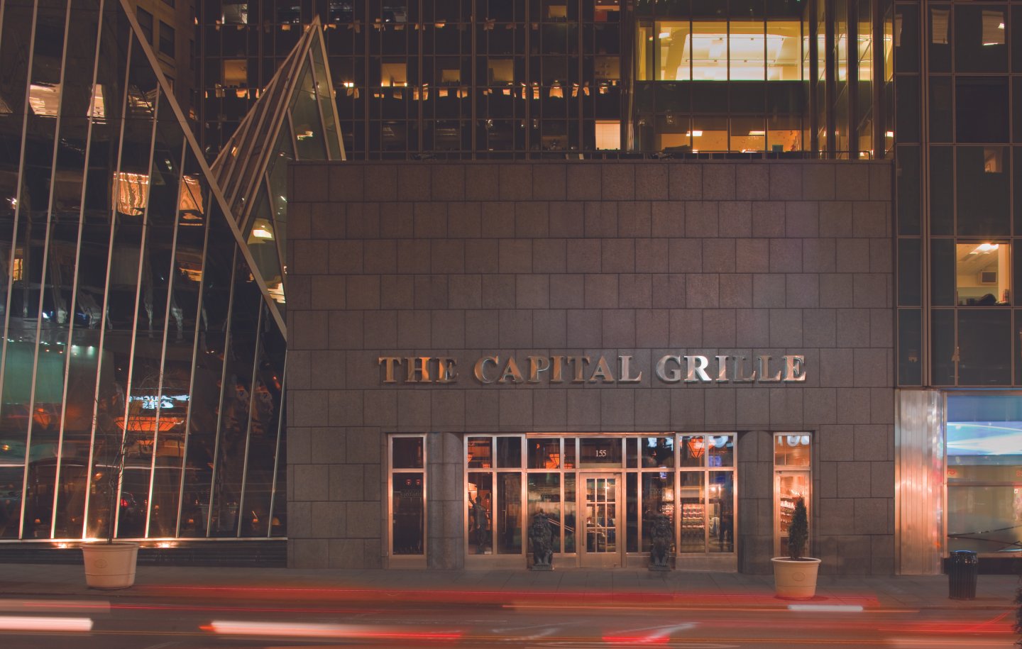 The Capital Grille Chrysler Center, exterior
