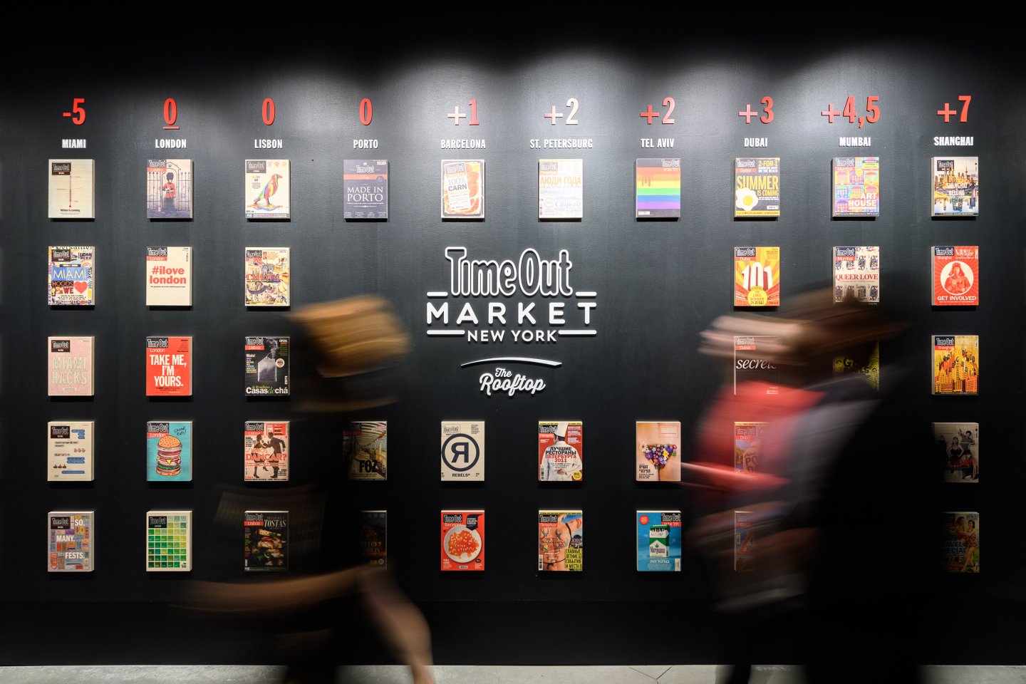 Time Out Market Wall in DUMBO, Brooklyn, NYC