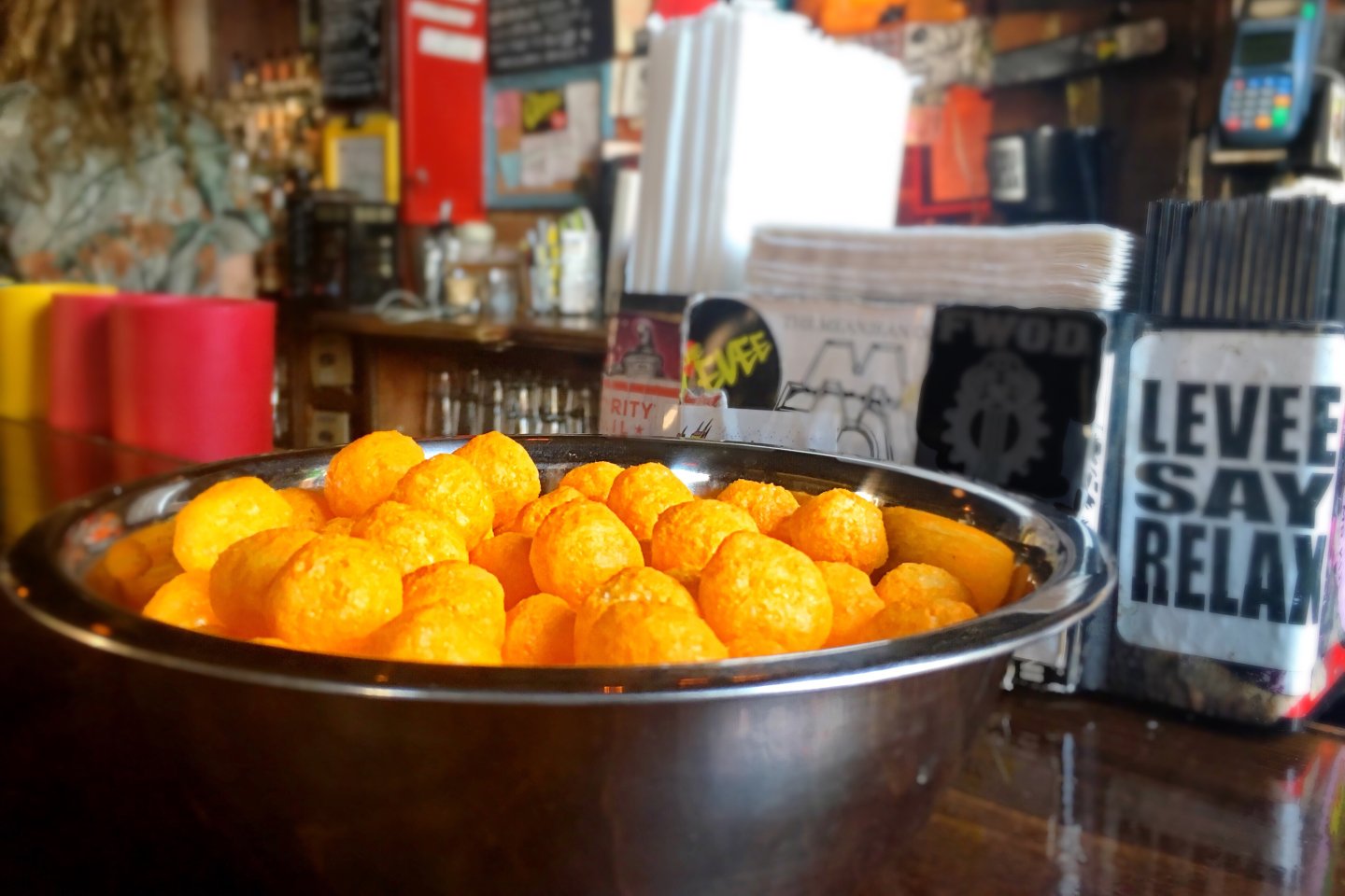 the Levee cheese balls