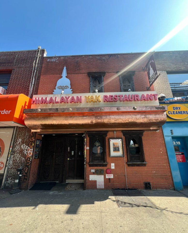 front of the restaurant