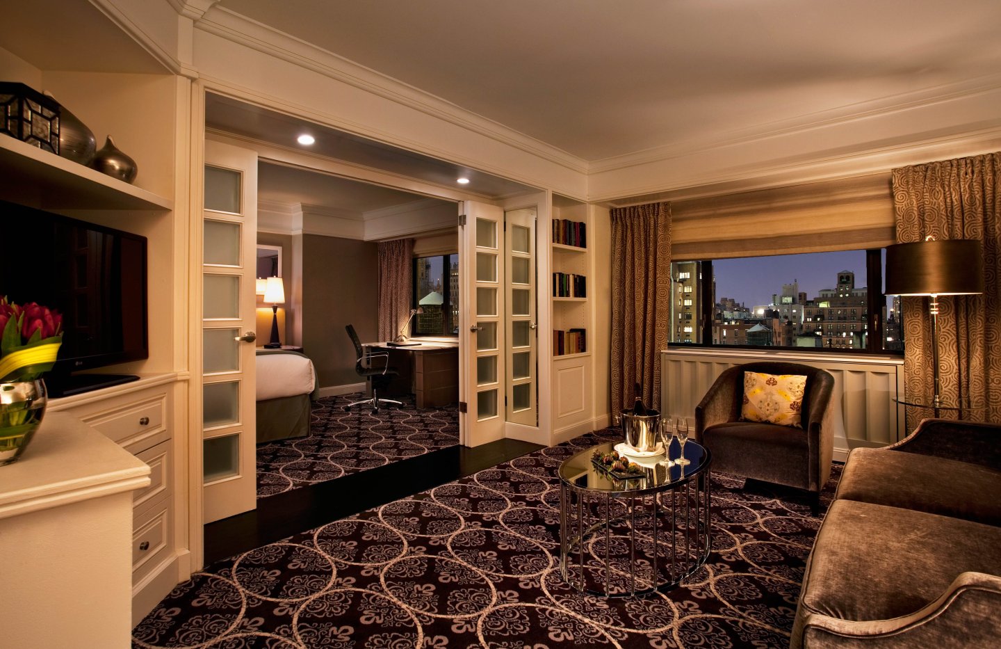 grand executive suite inside Loews Regency Hotel