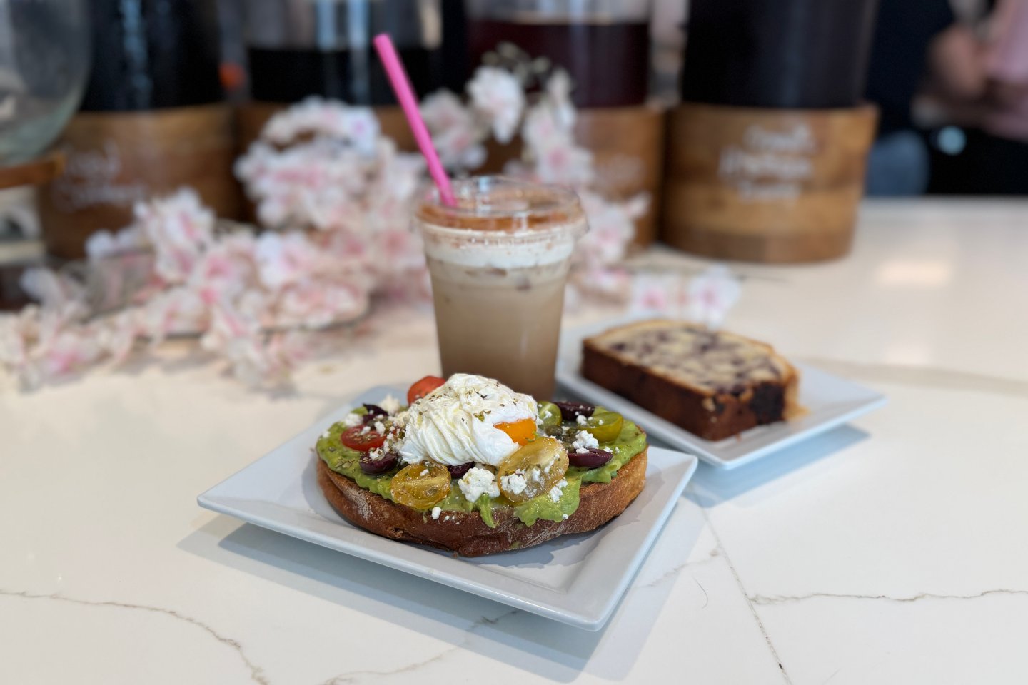 Freddo Cappuccino, avocado toast