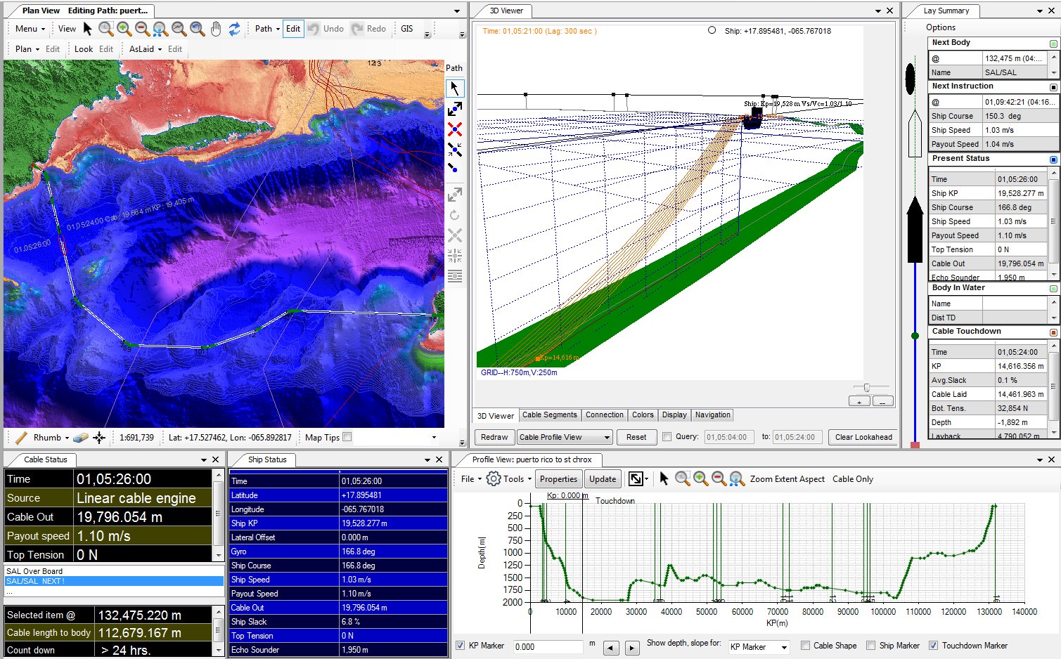 NON-OCTAVE SCREENSHOT of the Makai Ocean Engineering Undersea cable tool: Makai Plan Pro. NOTE: © 2026 Makai Ocean Engineering. Used with permission for this blog only. No reuse, reproduction, or distribution permitted.