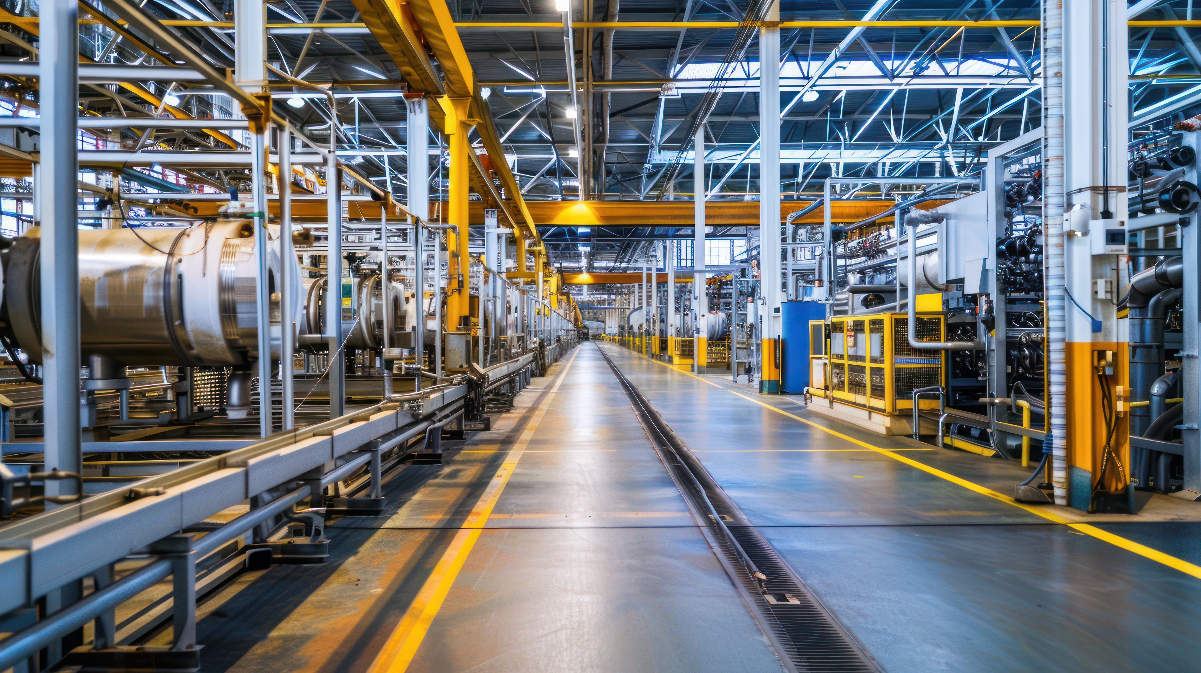 High-tech machinery in a modern manufacturing plant 