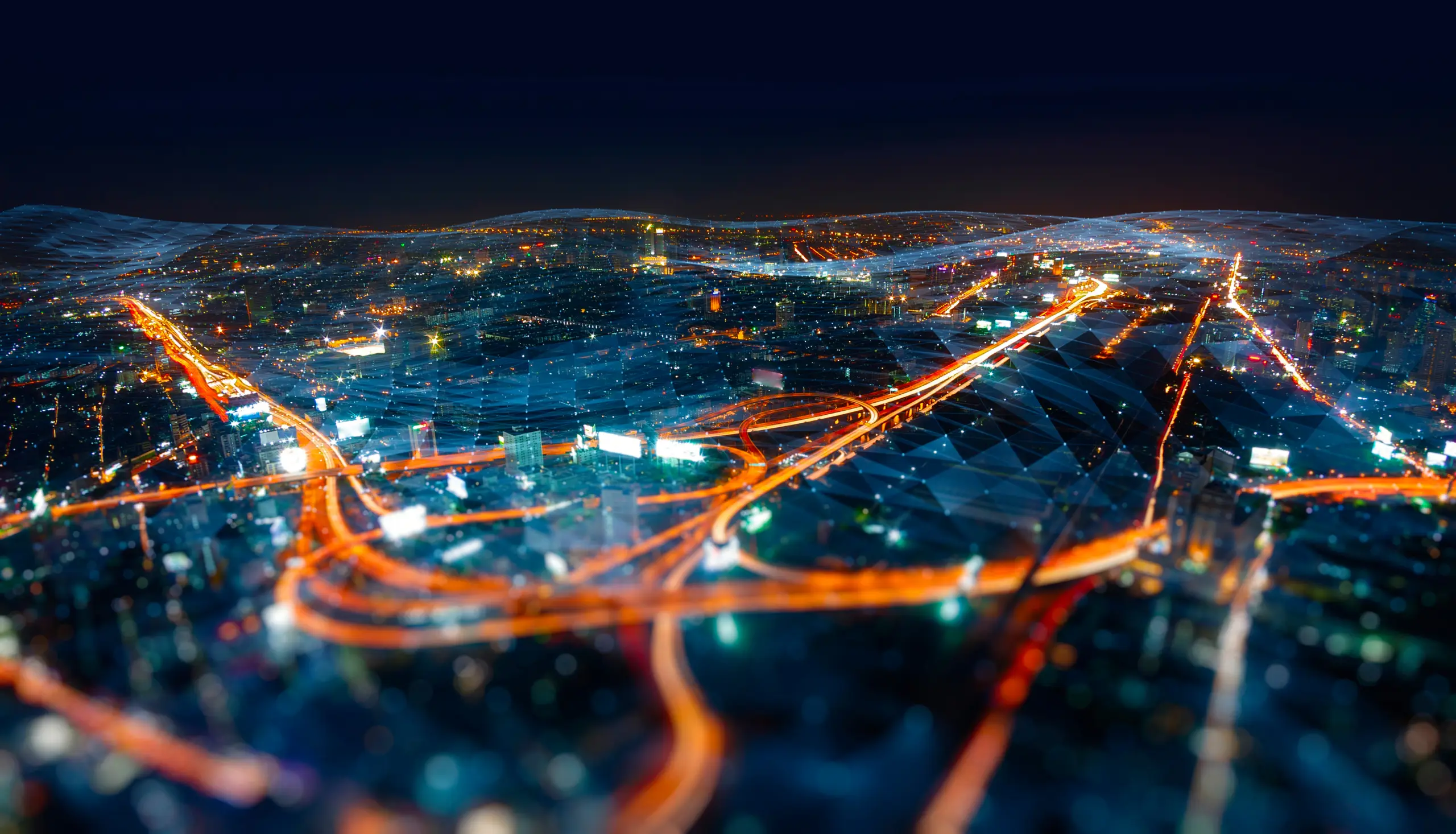 Wireless network and Connection technology concept with Abstract Bangkok city background 
