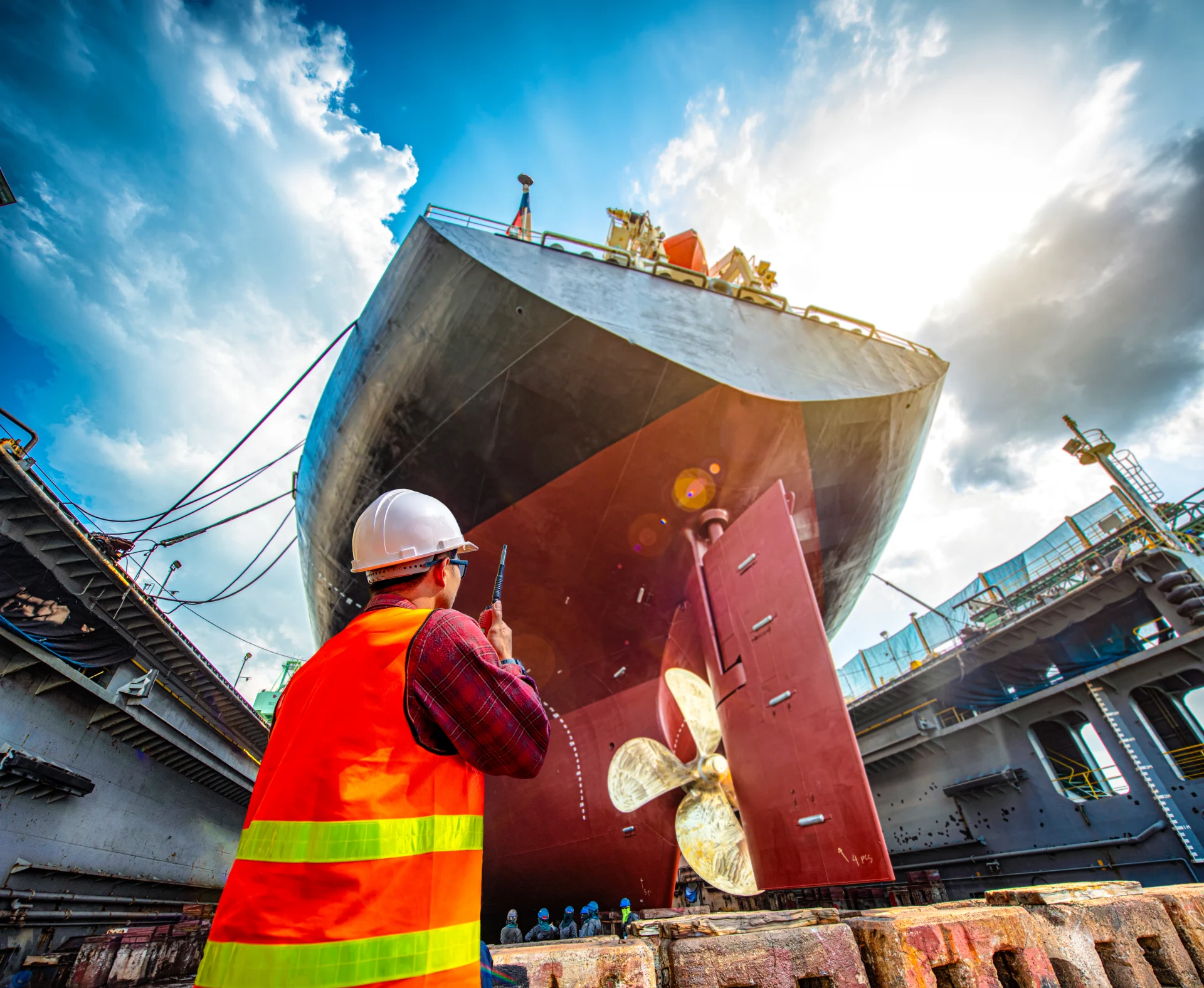 port controller, harbor master in command on the terminal port for safety and control security during the operation of ship in port