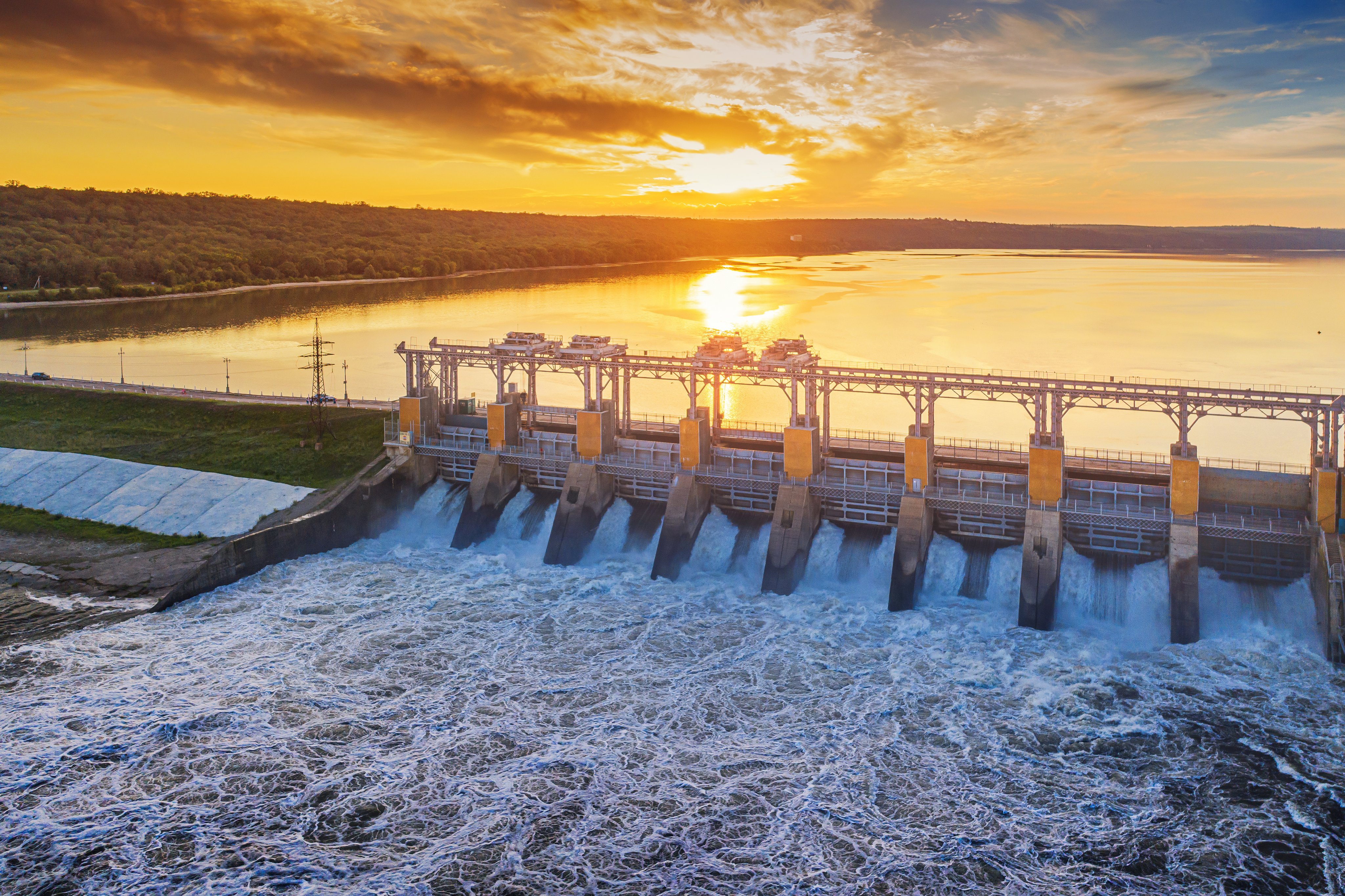 hydroelectric power station panorama