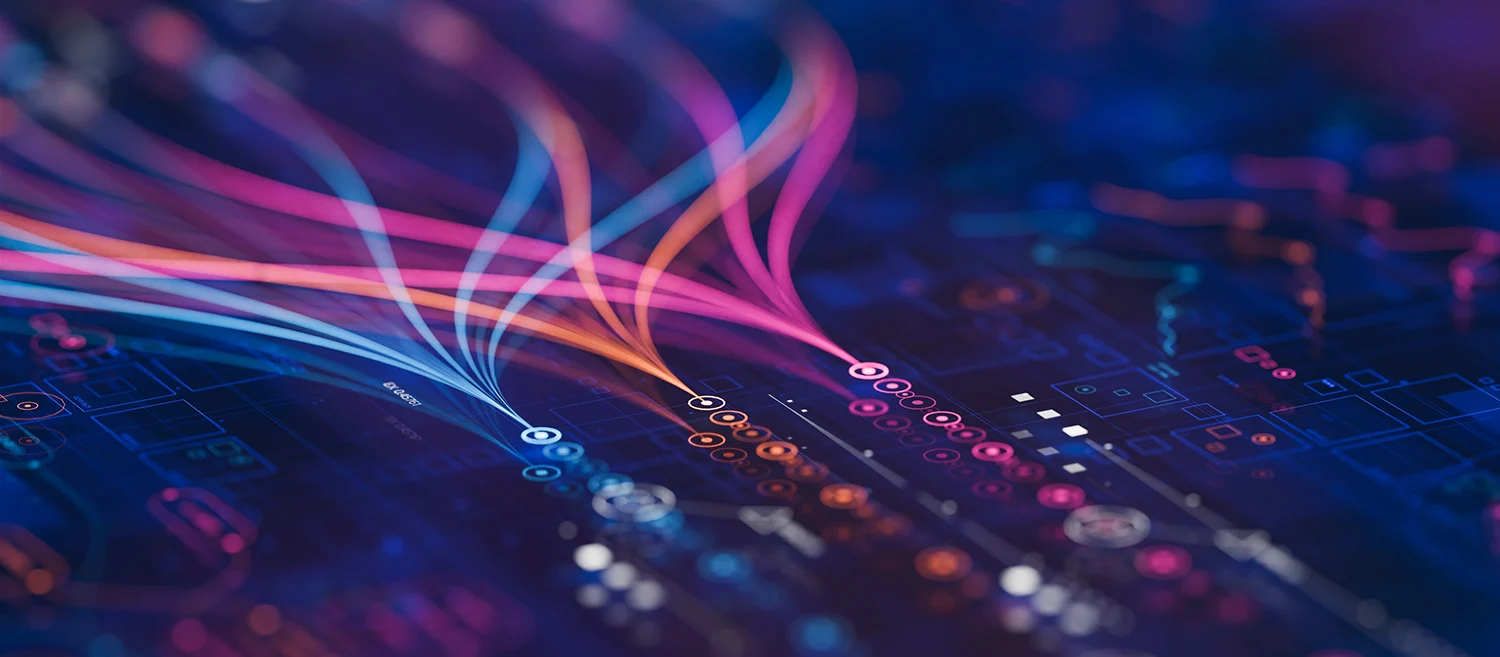 Big data technology Data science analysing artificial intelligence generative AI deep learning machine learning algorithm Neural flow network analytics innovation abstract futuristic. 3d rendering.
