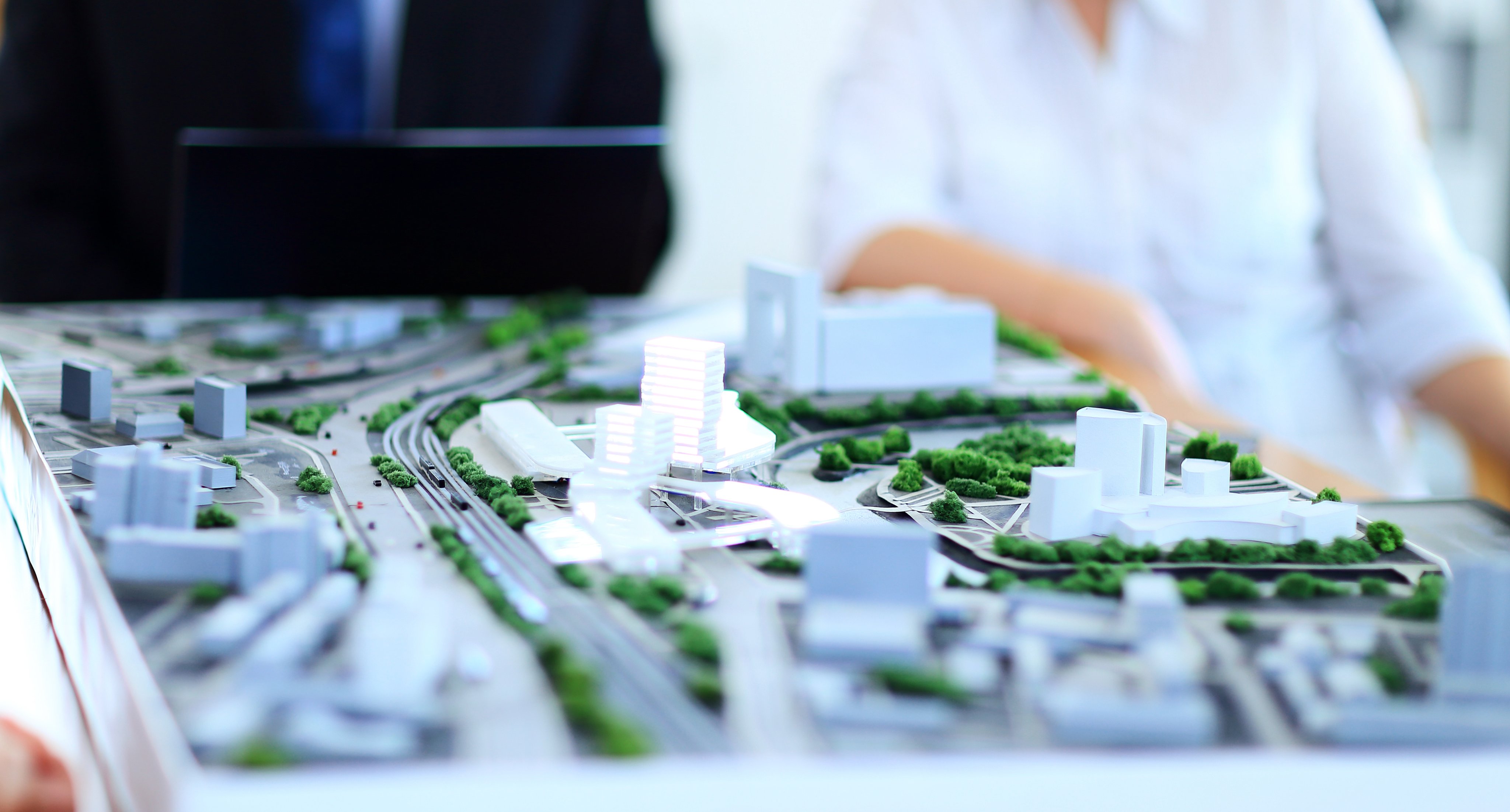 architectural model of a modern buildings